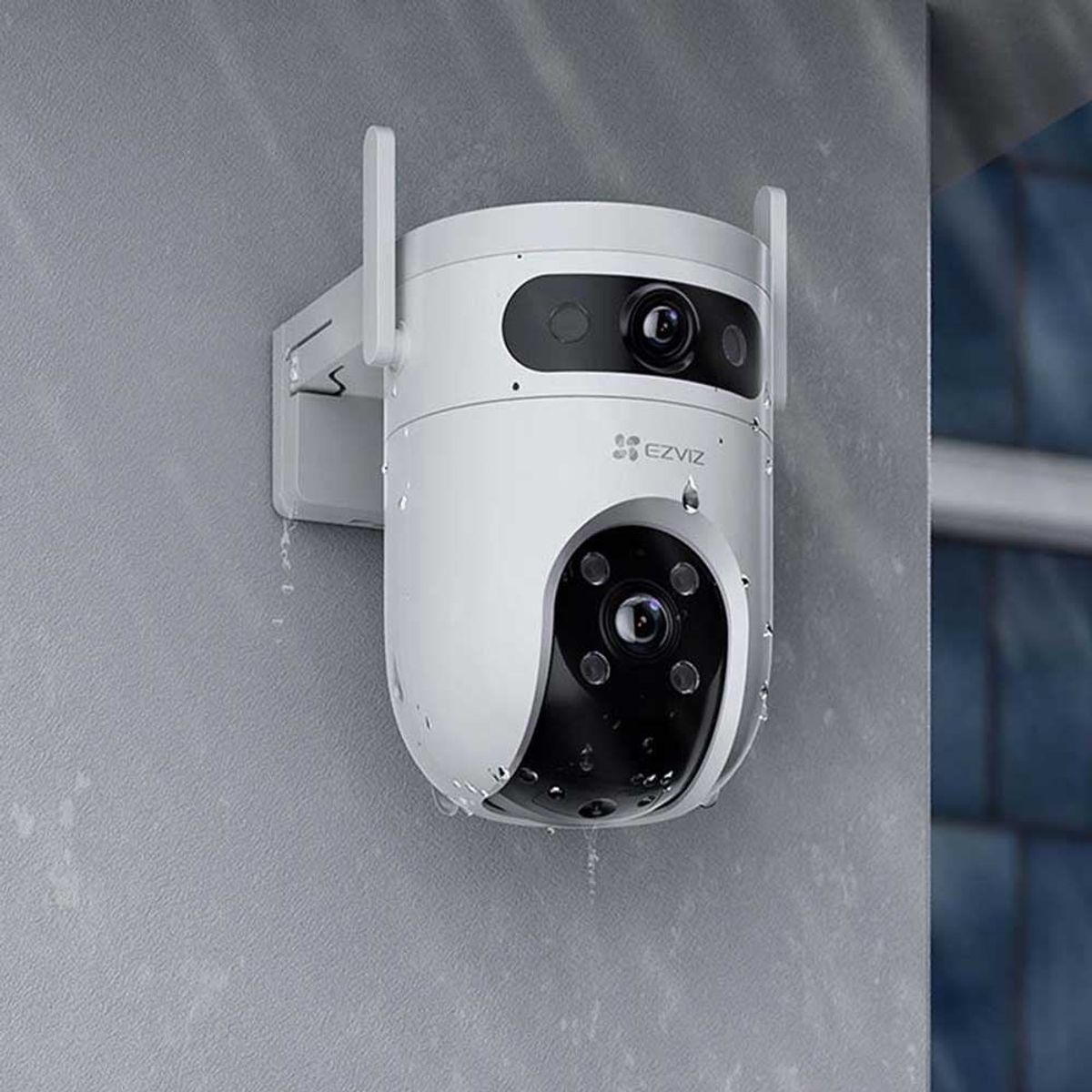 EZVIZ - CÁMARA DE SEGURIDAD EXTERIOR WIFI EZVIZ DOBLE LENTE H9C 2K 3MP