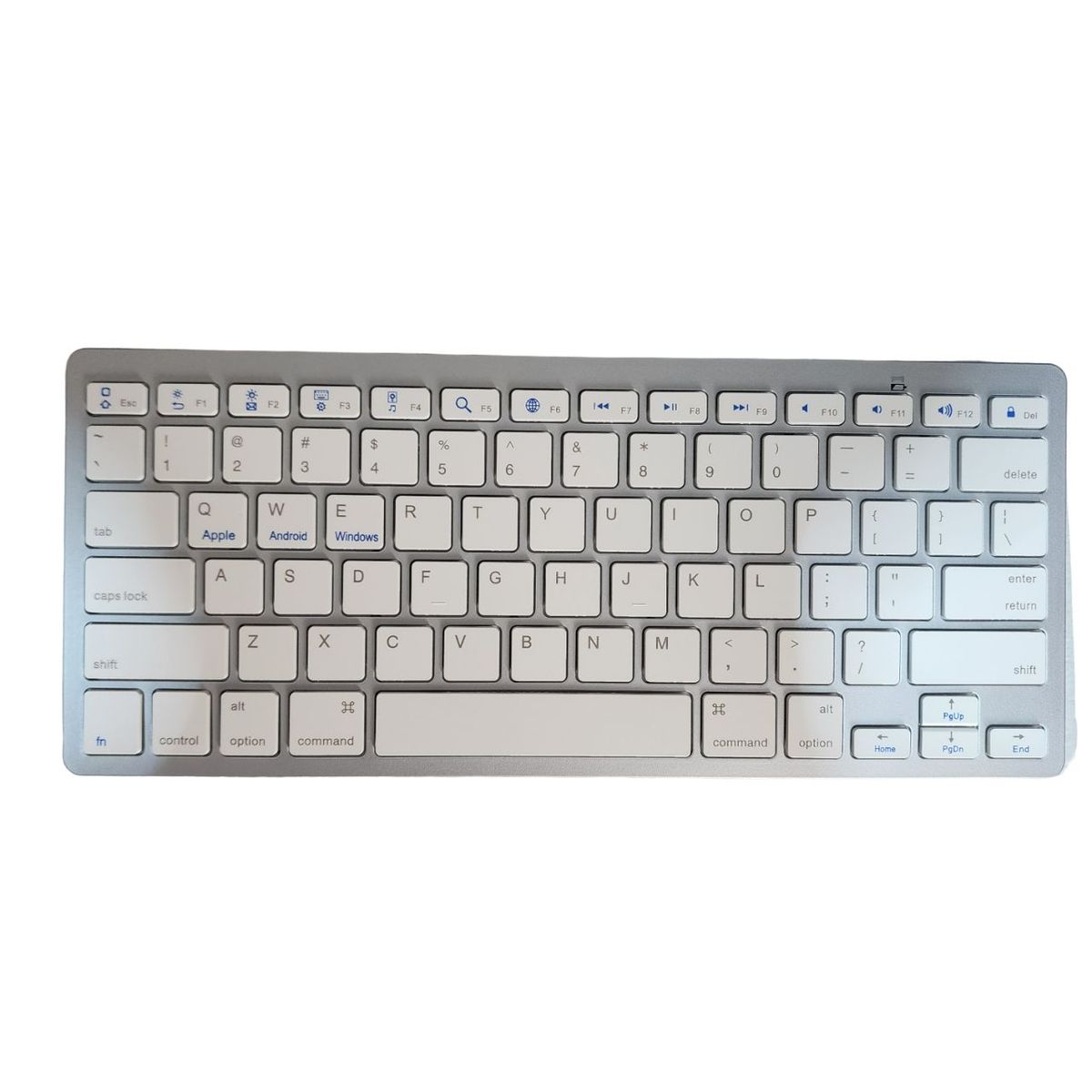 GENERICO - Teclado Inhalamábrico Bluetooth  Wireless Universal -  blanco
