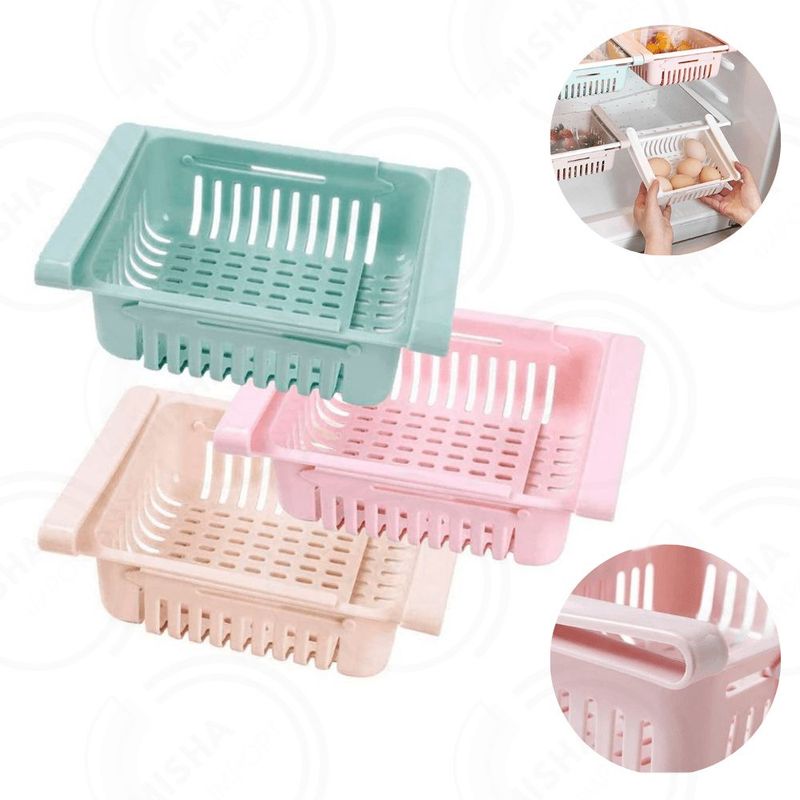 GENERICO - Pack x3 Canasta Organizadora Para Refrigeradora