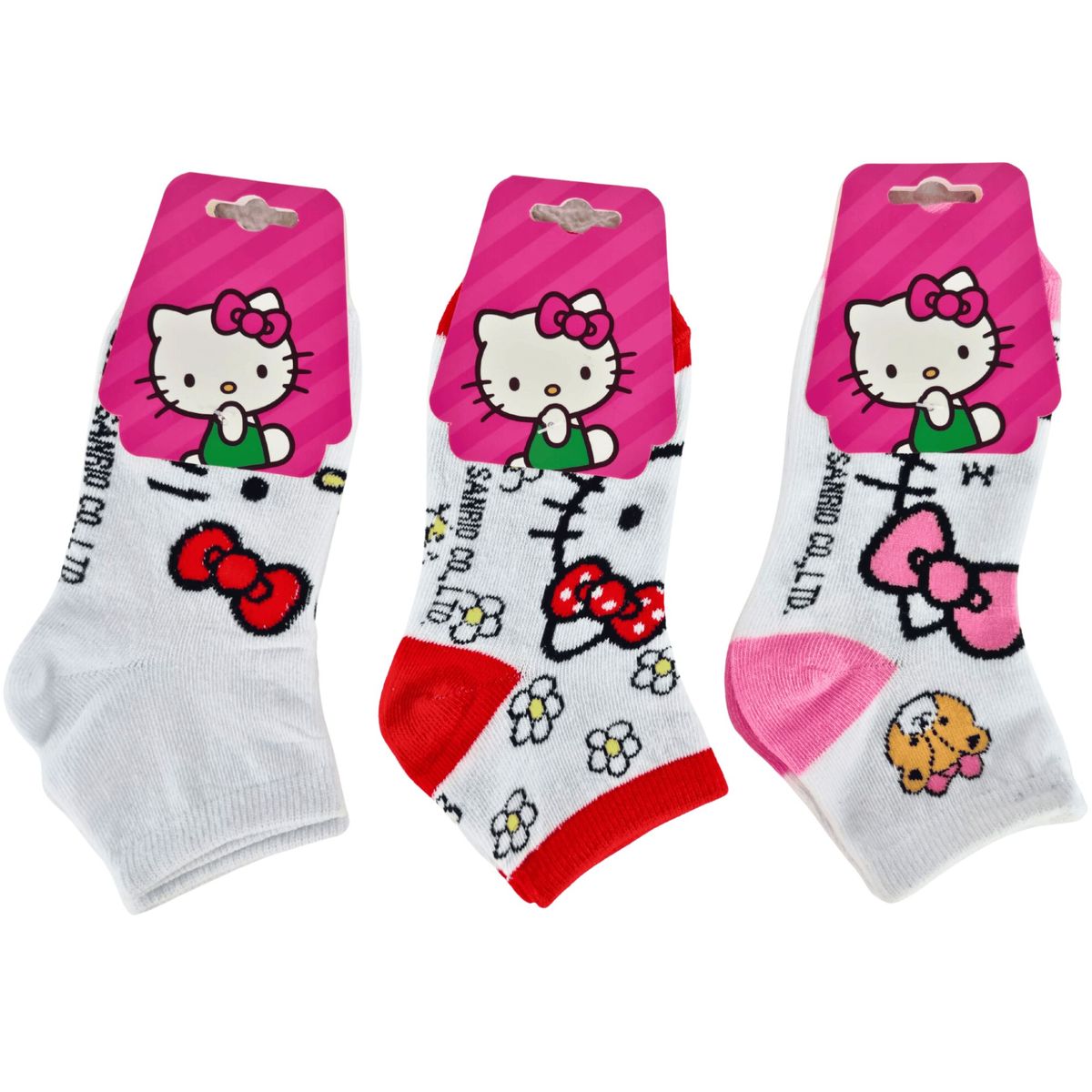 SANRIO - Pack 3 Medias Sanrio Talla 28 a 32 - HELLO KITTY