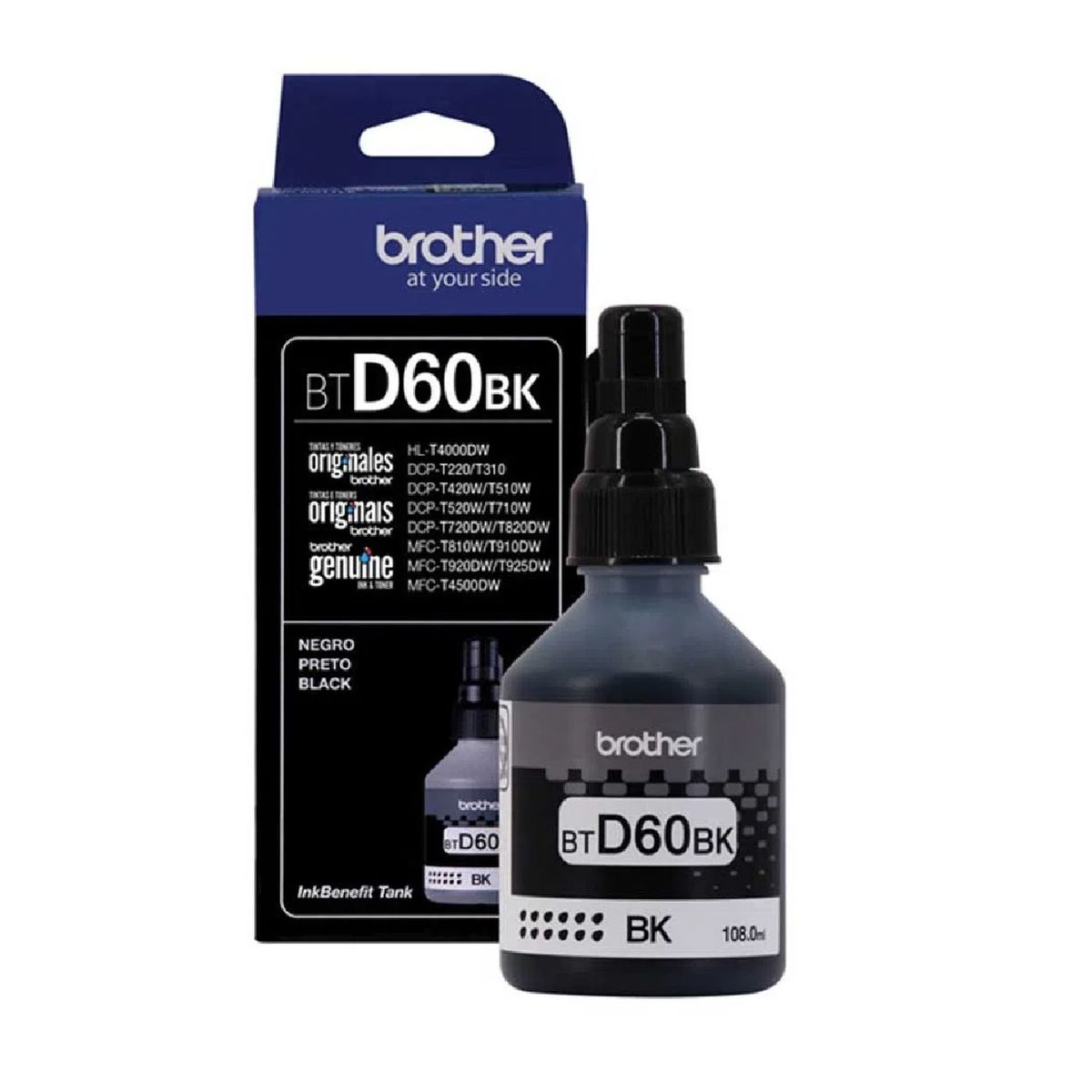 BROTHER - TINTA BROTHER BTD60BK negro 108ml tinta para impresora brother