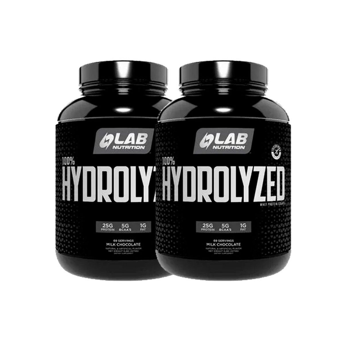LAB NUTRITION USA - Pack 02 Proteinas Lab Nutrition 100% HYDROLYZED Chocolate 5LB
