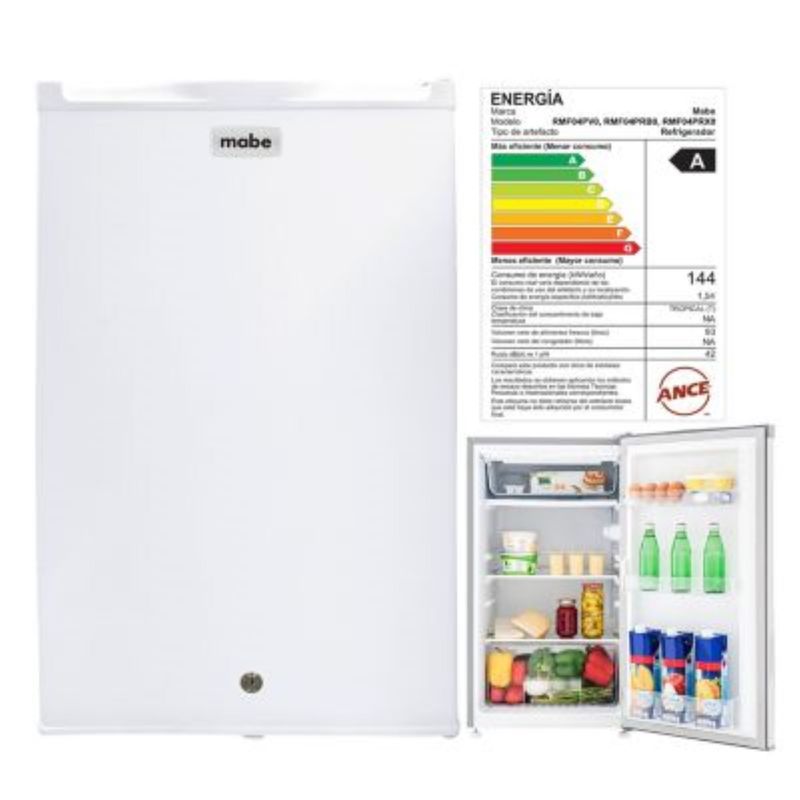 MABE - Frigobar Mabe de 93 Litros Blanco RMF04PRB0