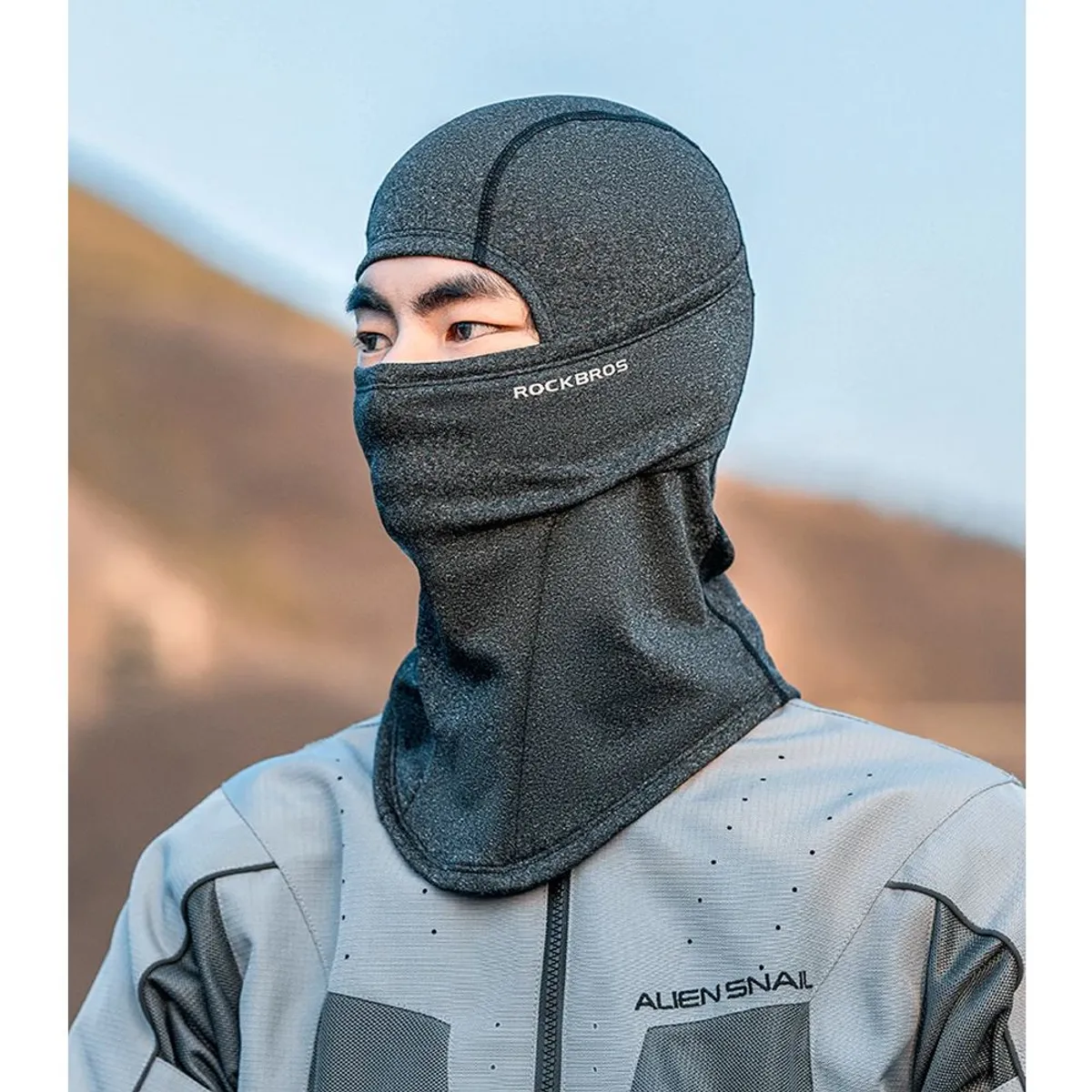 ROCKBROS - Pasamontaña Bufanda Calentador Otoño Invierno Rockbros Gris