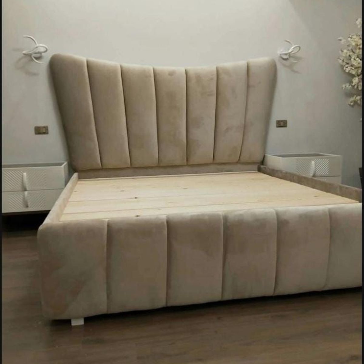 GENERICO - Cama Sand 2 Plazas - Beige