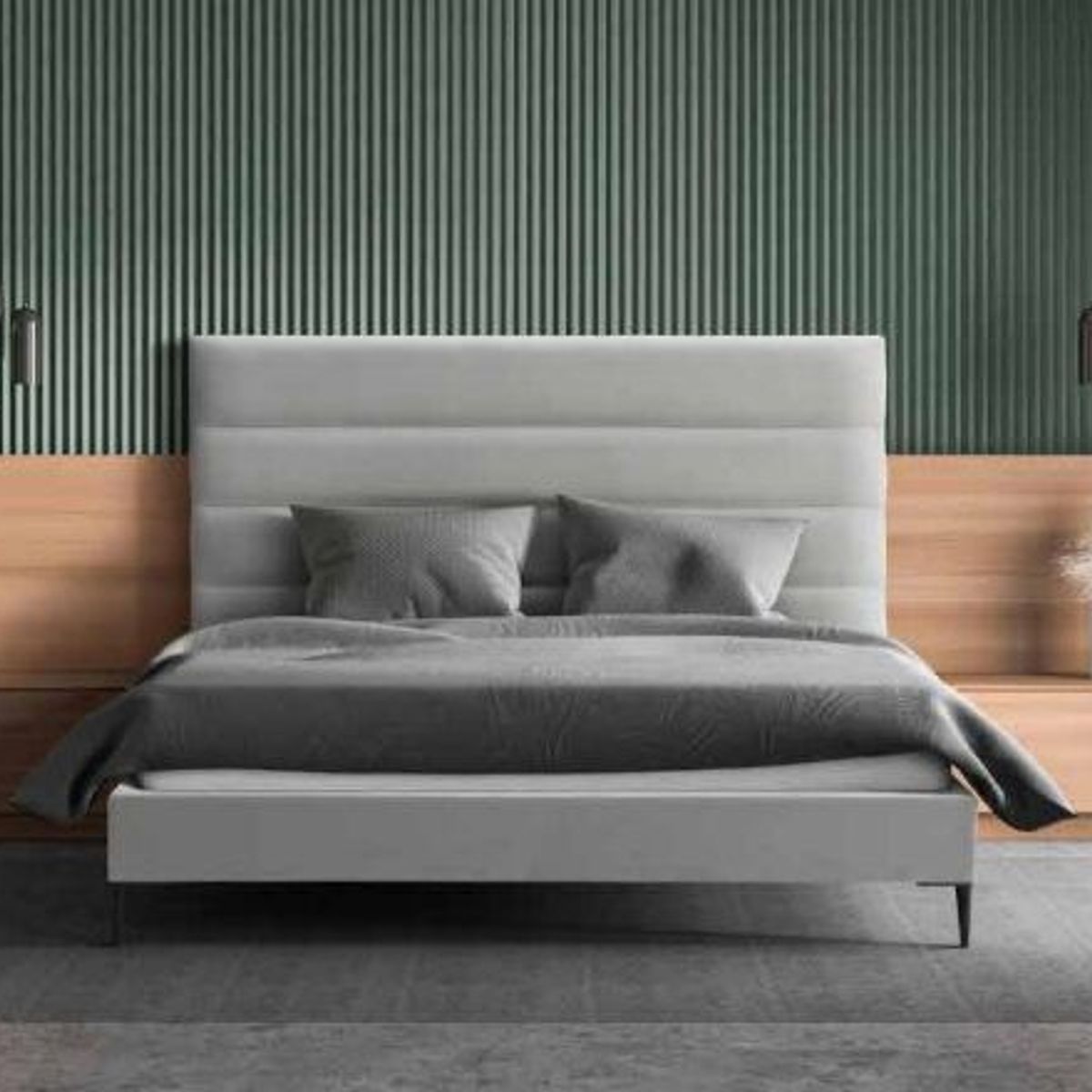 GENERICO - Cama Monet Queen - Gris