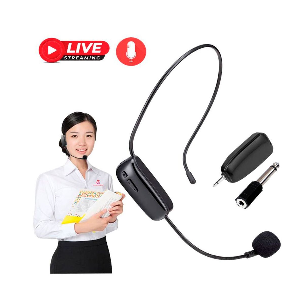 SEISA - Micrófono Inalámbrico de Celular Tablet para Transmision en Vivo Live