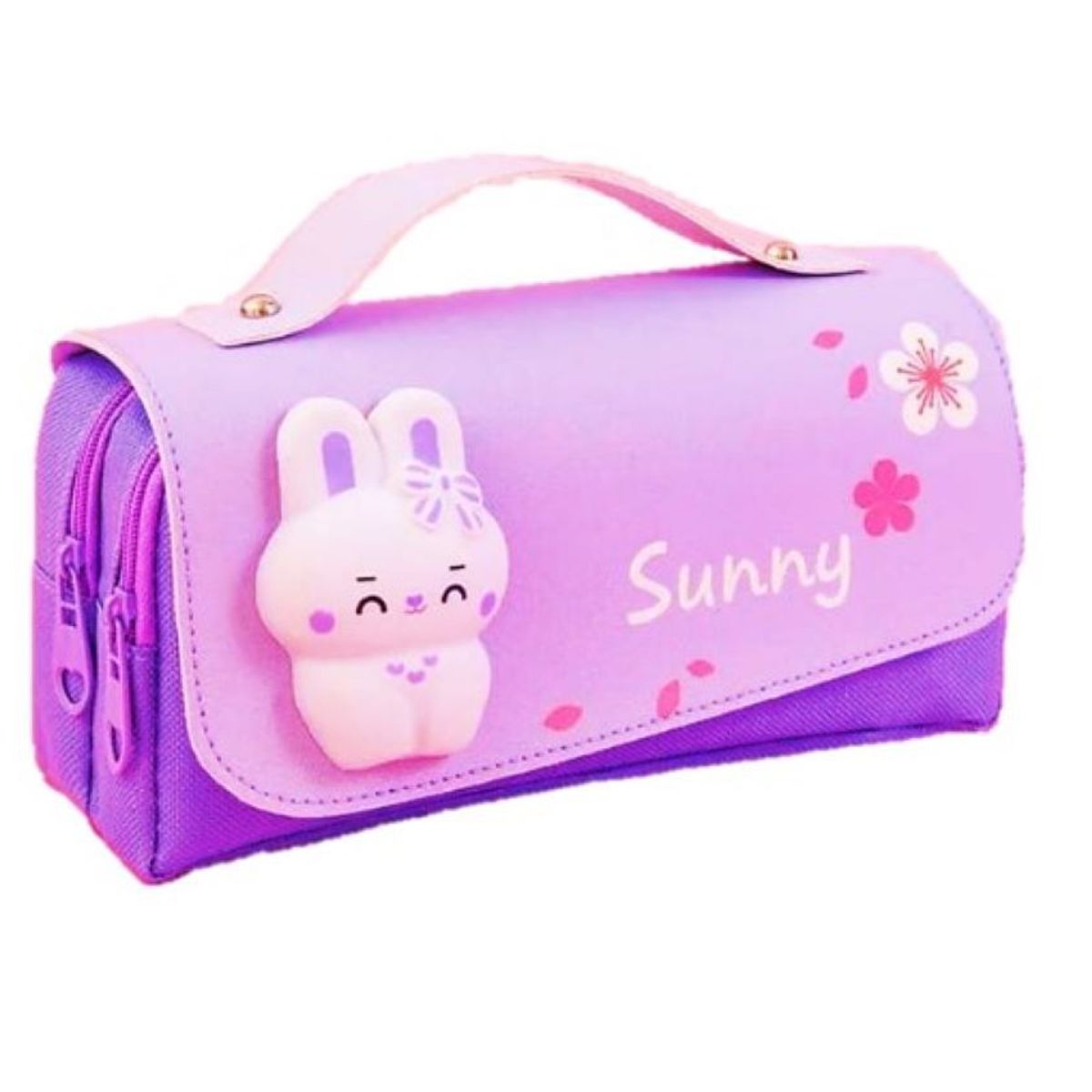 GENERICO - CARTUCHERA ANTIESTRES SQUISHY KAWAI CONEJITO LILA