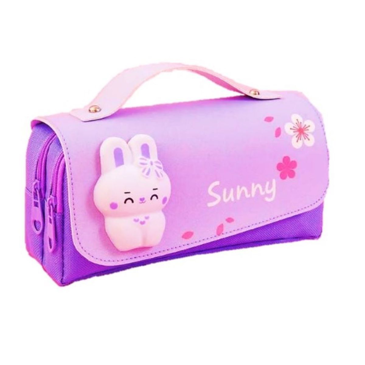 GENERICO - CARTUCHERA ANTIESTRES SQUISHY KAWAI CONEJITO LILA