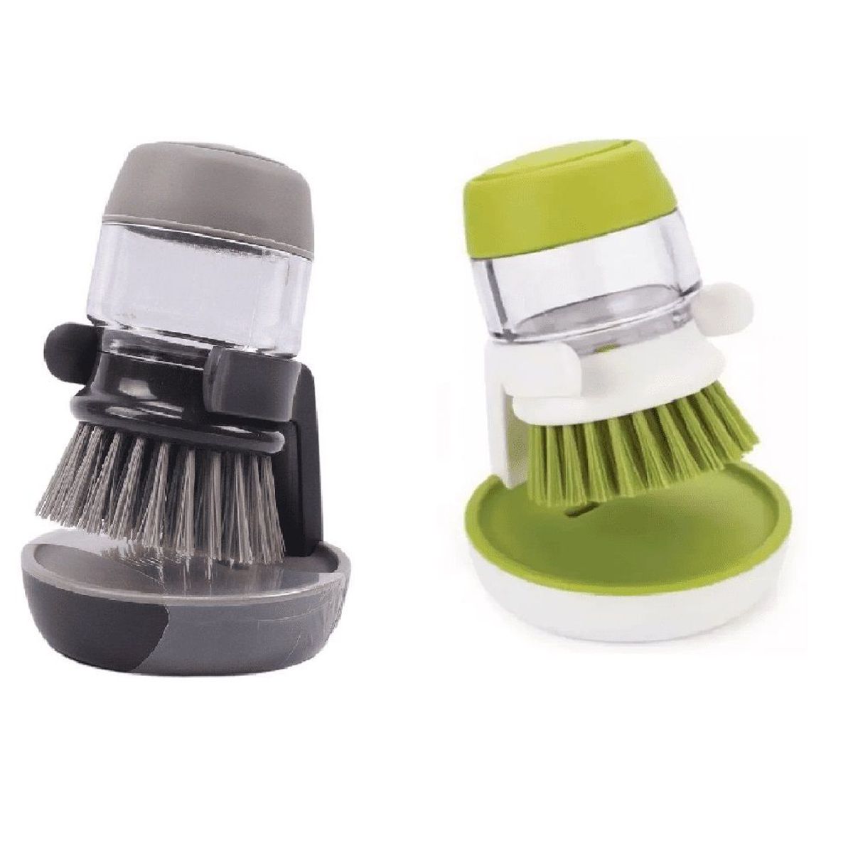 OTTOWARE - CEPILLO LAVAPLATOS CON DISPENSADOR DE JABÓN