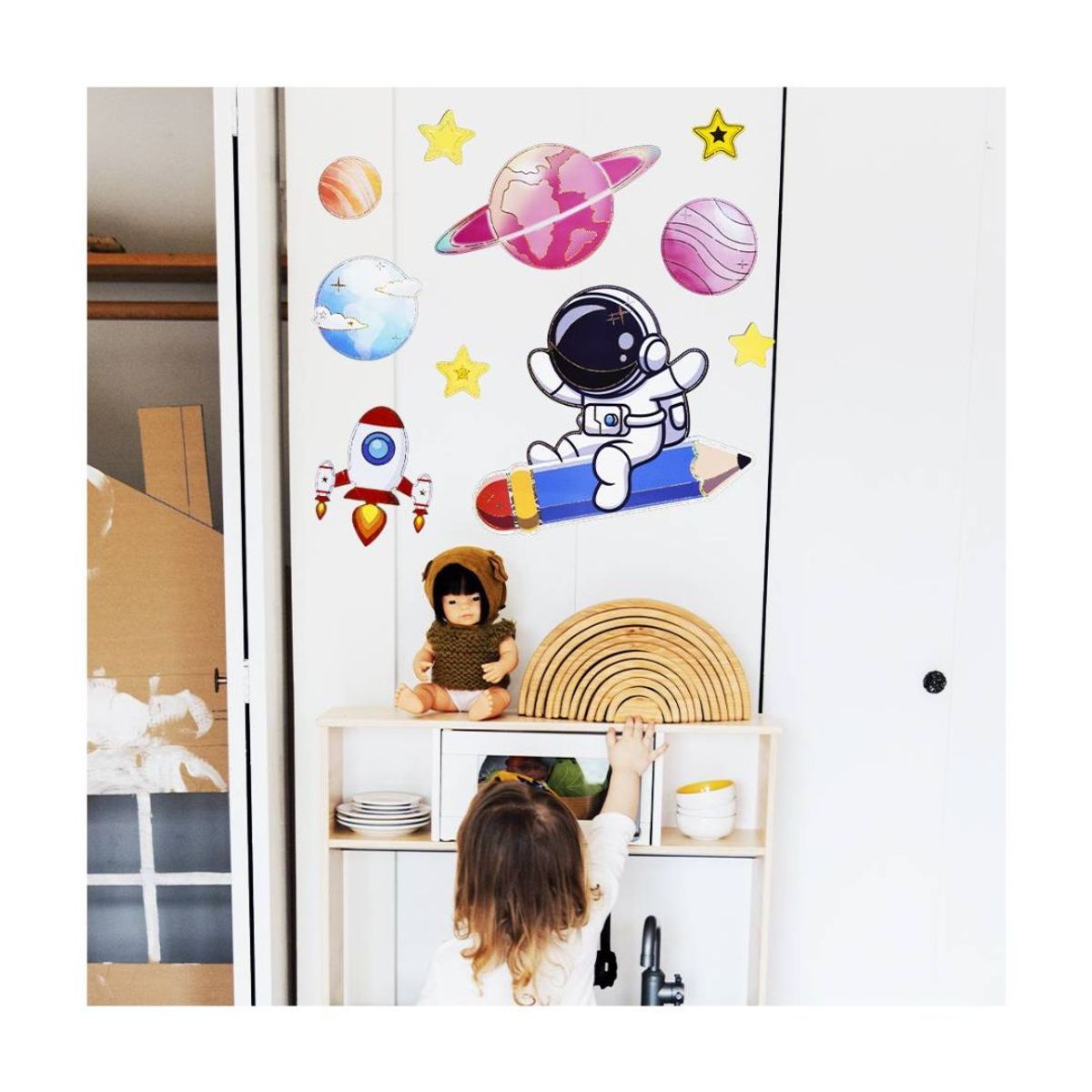 GENERICO - Pegatina Infantil Astronauta 3D 60X30cm