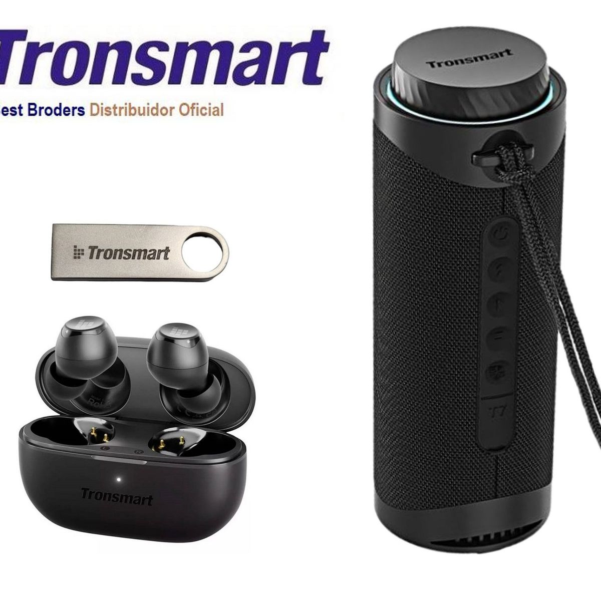 TRONSMART - Combo Parlante Bluetooth Tronsmart T7 y Audifono Onyx Pure