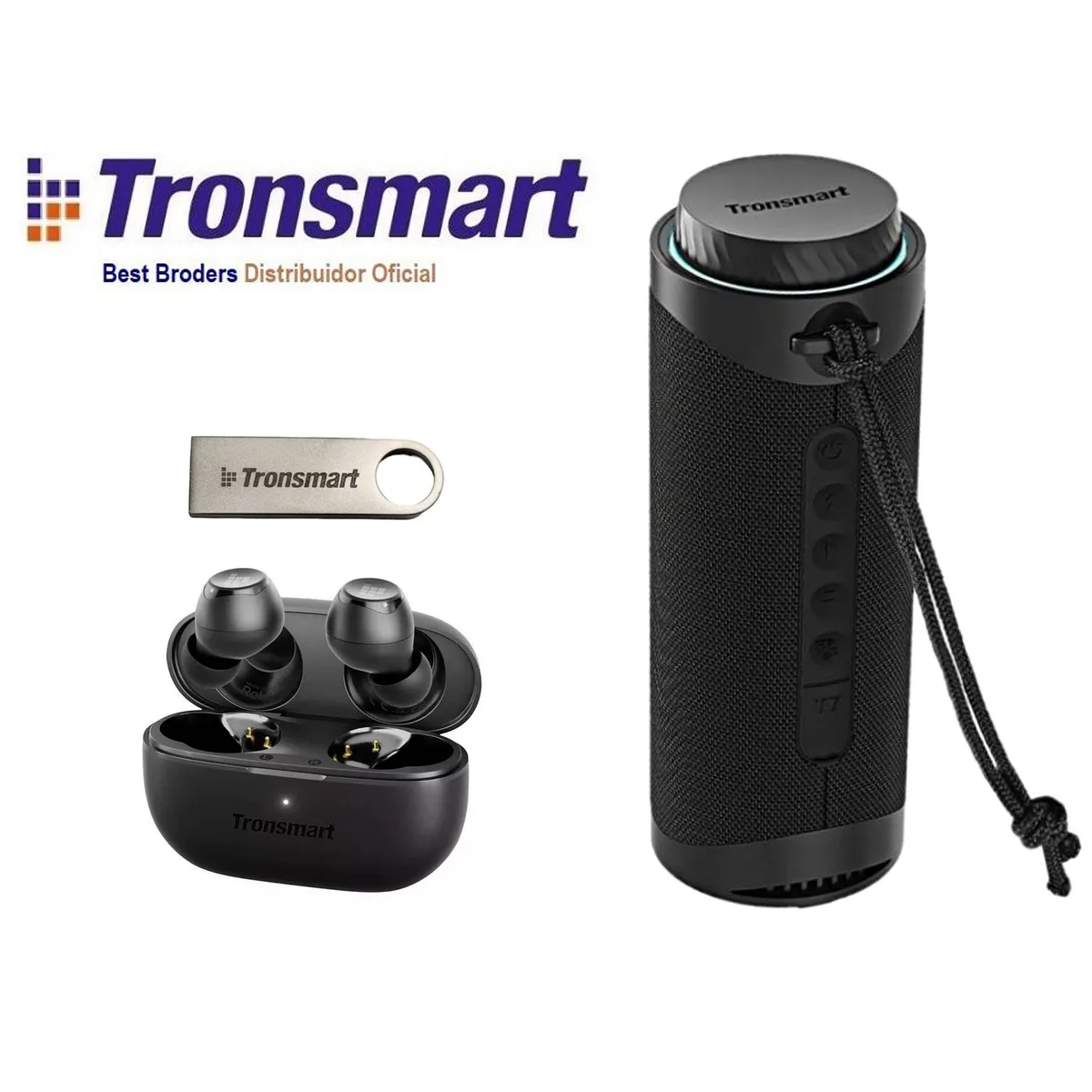 TRONSMART - Combo Parlante Bluetooth Tronsmart T7 y Audifono Onyx Pure