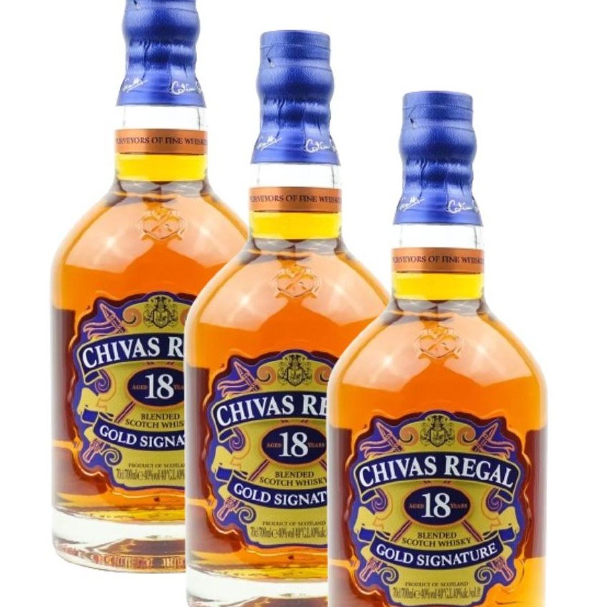CHIVAS REGAL - Pack 3 und whisky chivas regal 18 años 2100ml gold signature