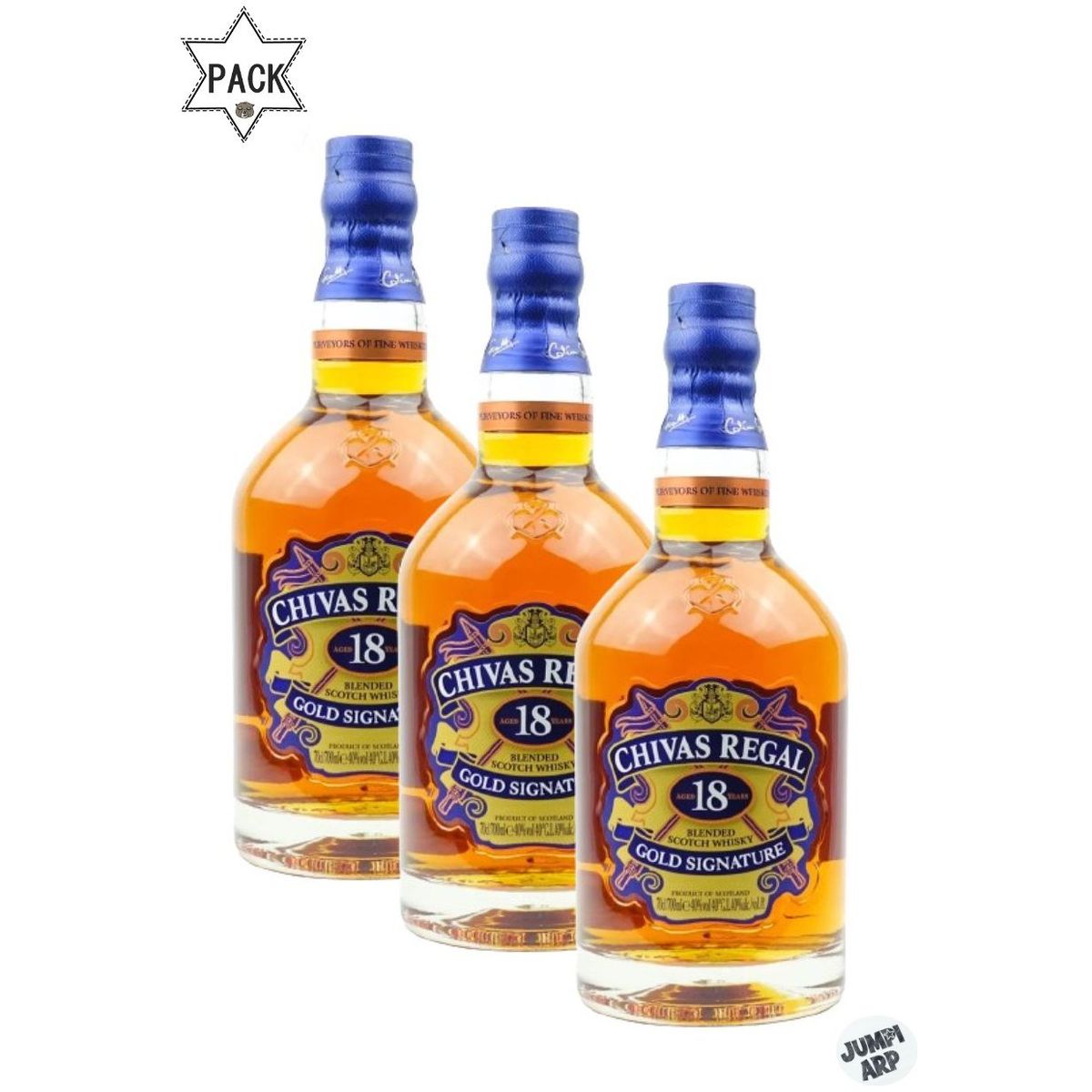 CHIVAS REGAL - Pack 3 und whisky chivas regal 18 años 2100ml gold signature