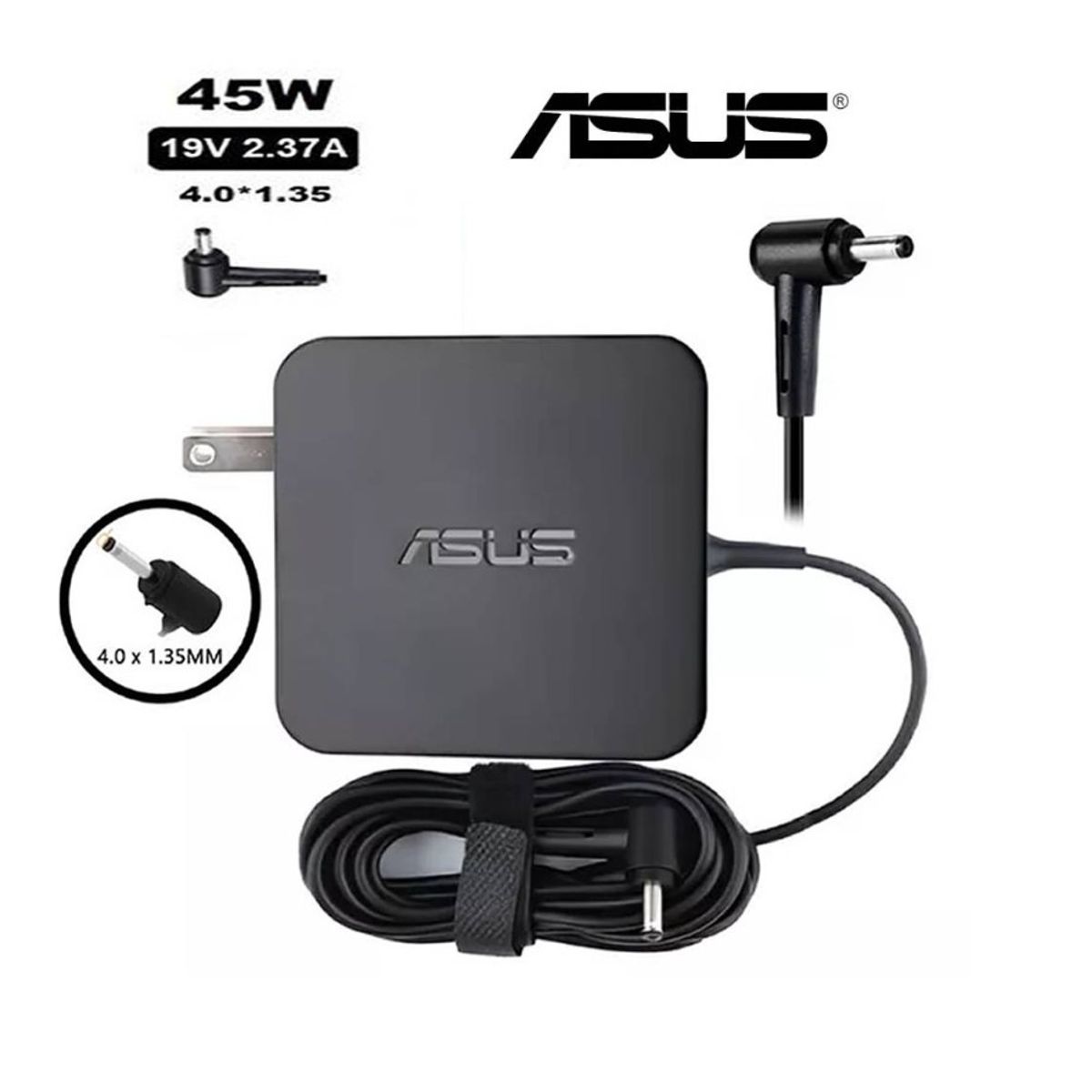 GENERICO - CARGADOR COMPATIBLE ASUS 19V 2.37A - 4.0 x 1.35mm 45W RETRACTIL