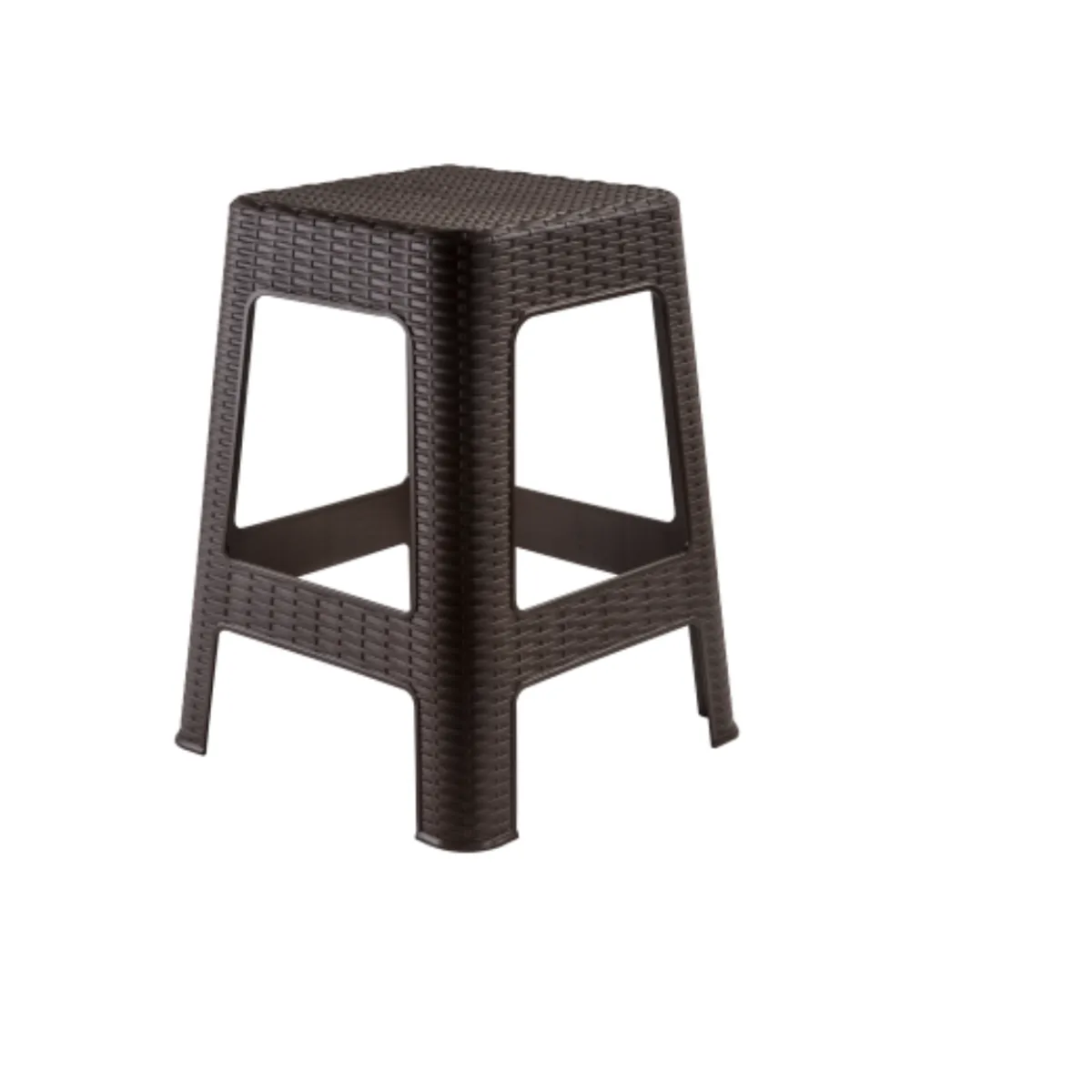 GENERICO - Banco Tabarua X10 unidades Modelo Tipo Ratán Plástico Color Marrón