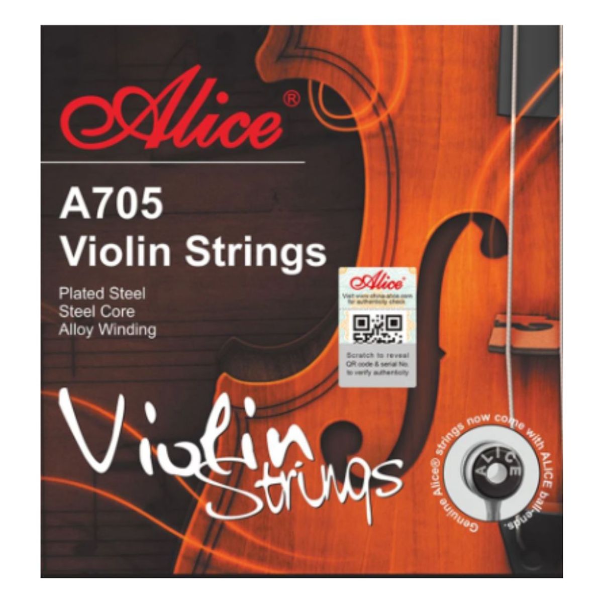 ALICE - Juego de cuerdas de violin A705 Alice