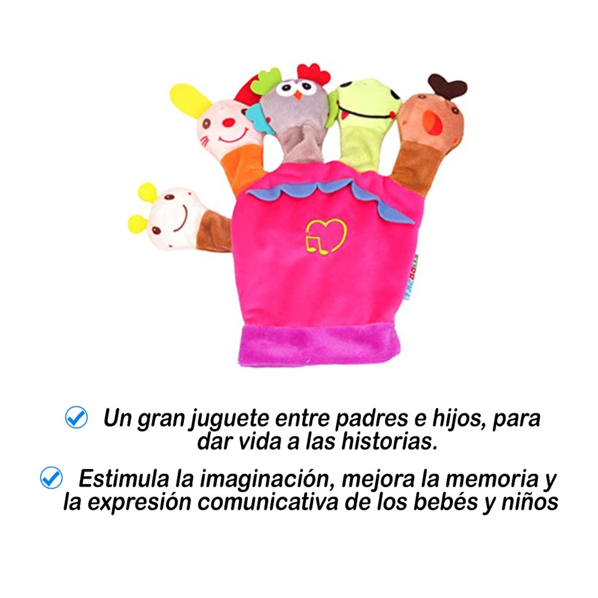 BABY - Guante Musical de Títeres para Bebés - Rosado