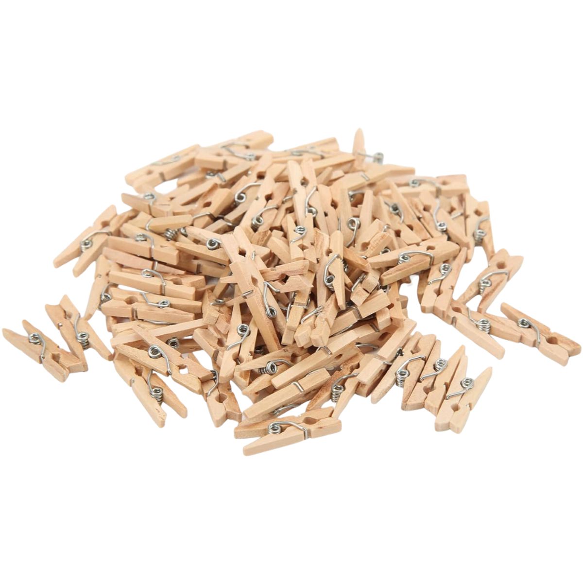 INSPIRA - 200 Mini Ganchos Pinzas de Madera para Decoración