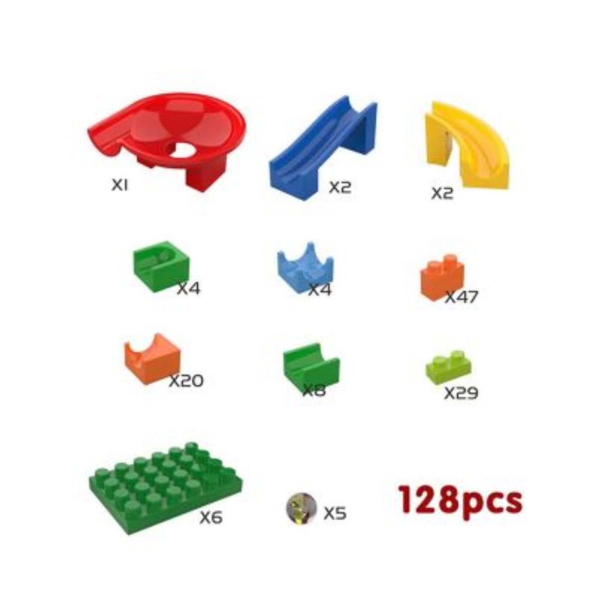 GENERICO - Juego Bloque de Construcción TRACK MAZE 128Pcs