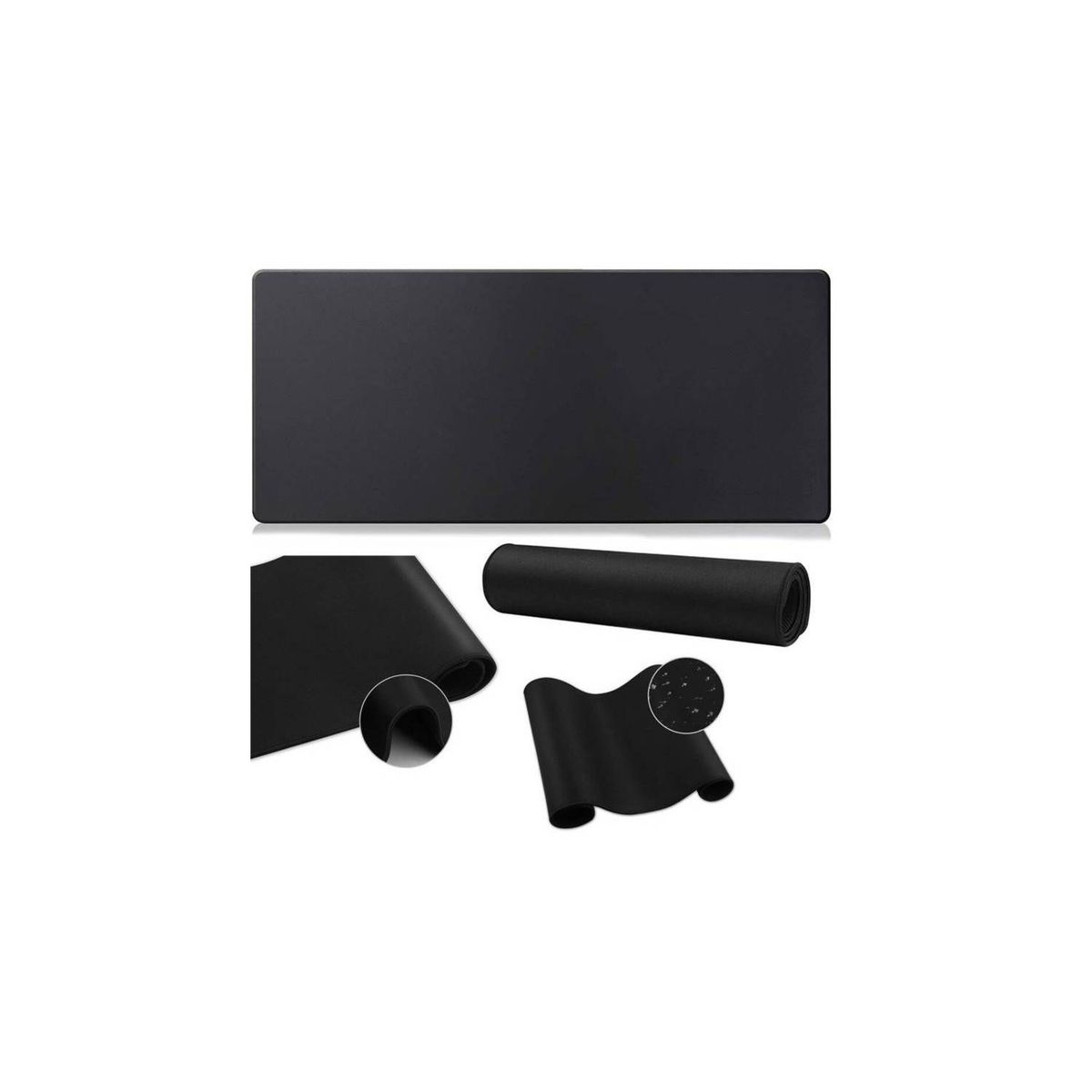 GENERICO - PAD MOUSE XL NEGRO 30X80CM ANTIDESLIZANTE
