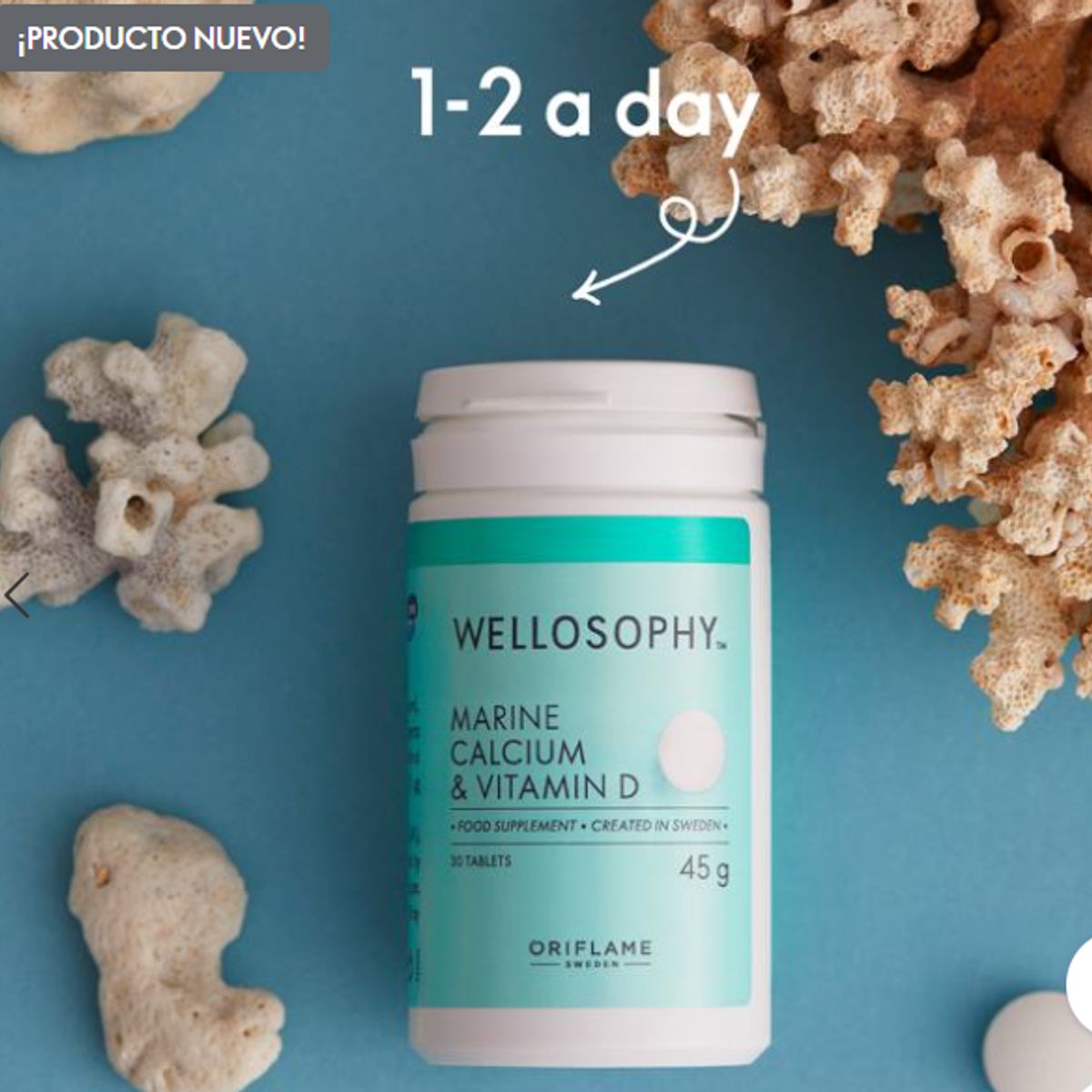 WELLNESS - Calcio Natural con Vitamina D – Refuerza Huesos y Dientes  -  ORIFLAME