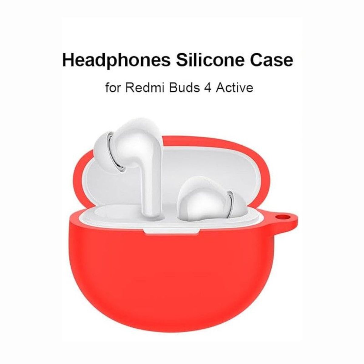 GENERICO - Funda o Cover de Silicona Para Xiaomi Buds 4 Active - Rojo