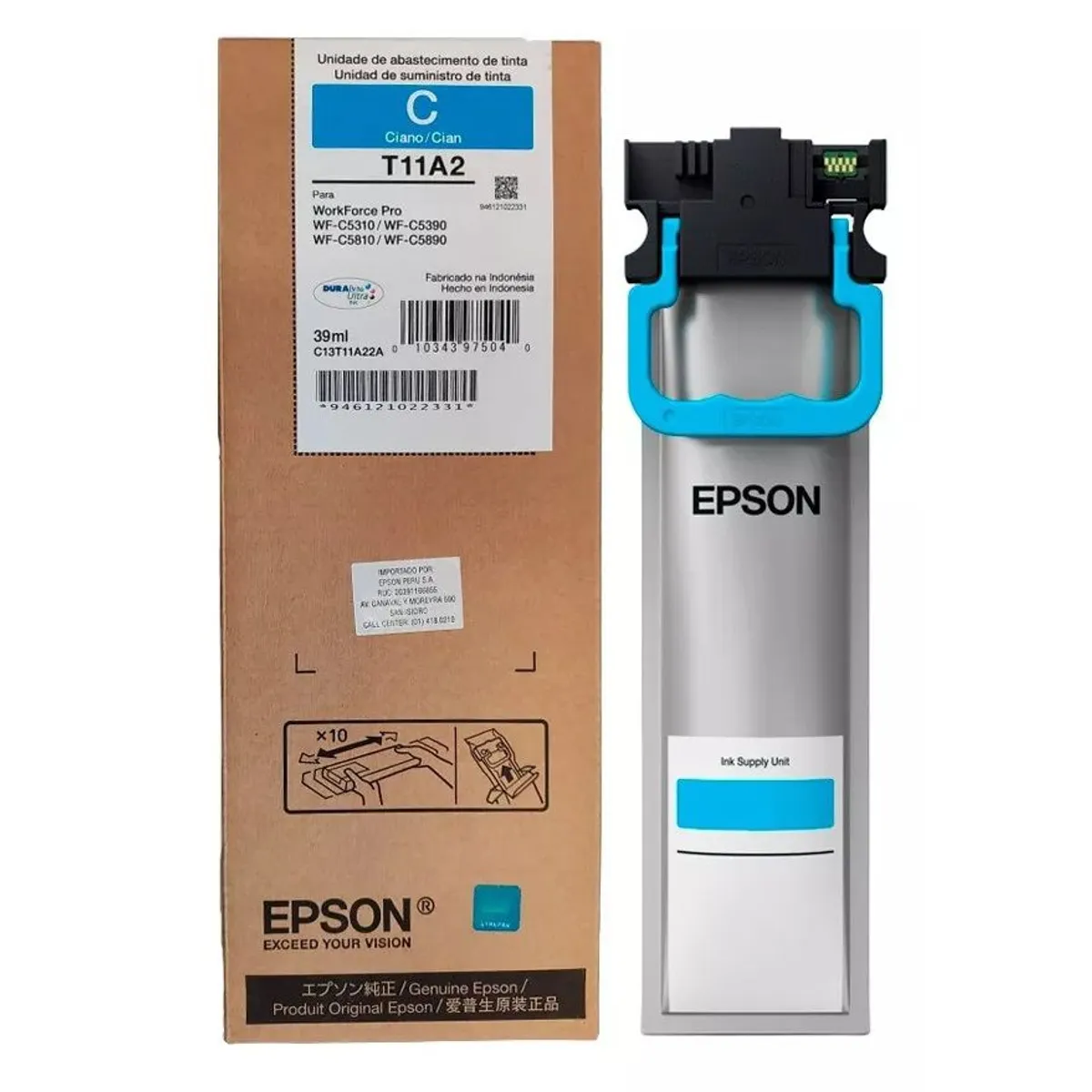 EPSON - Tinta Epson T11B T11A Negro y Colores Pro WF-C5390 C5810 C5890