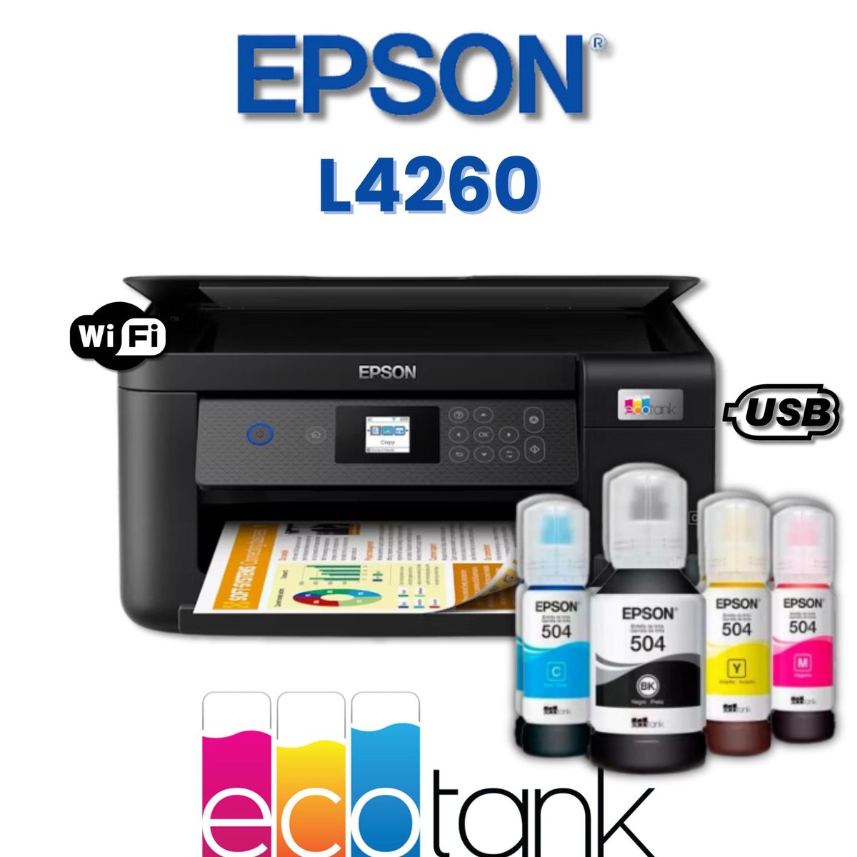 EPSON - IMPRESORA MULTIFUNCIONAL EPSON ECOTANK L4260
