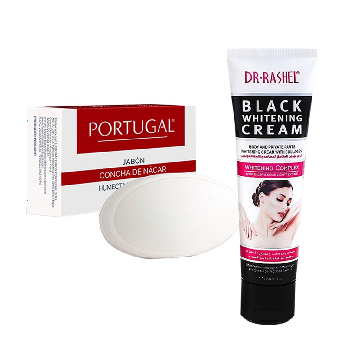 GENERICO - Crema Blanqueadora Corporal + Jabón Concha de Nácar