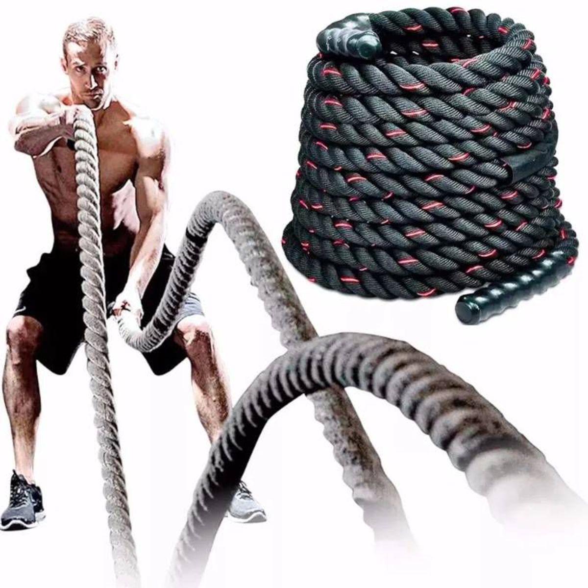 GENERICO - Soga Crossfit Cuerda Entrenamiento Funcional 12M