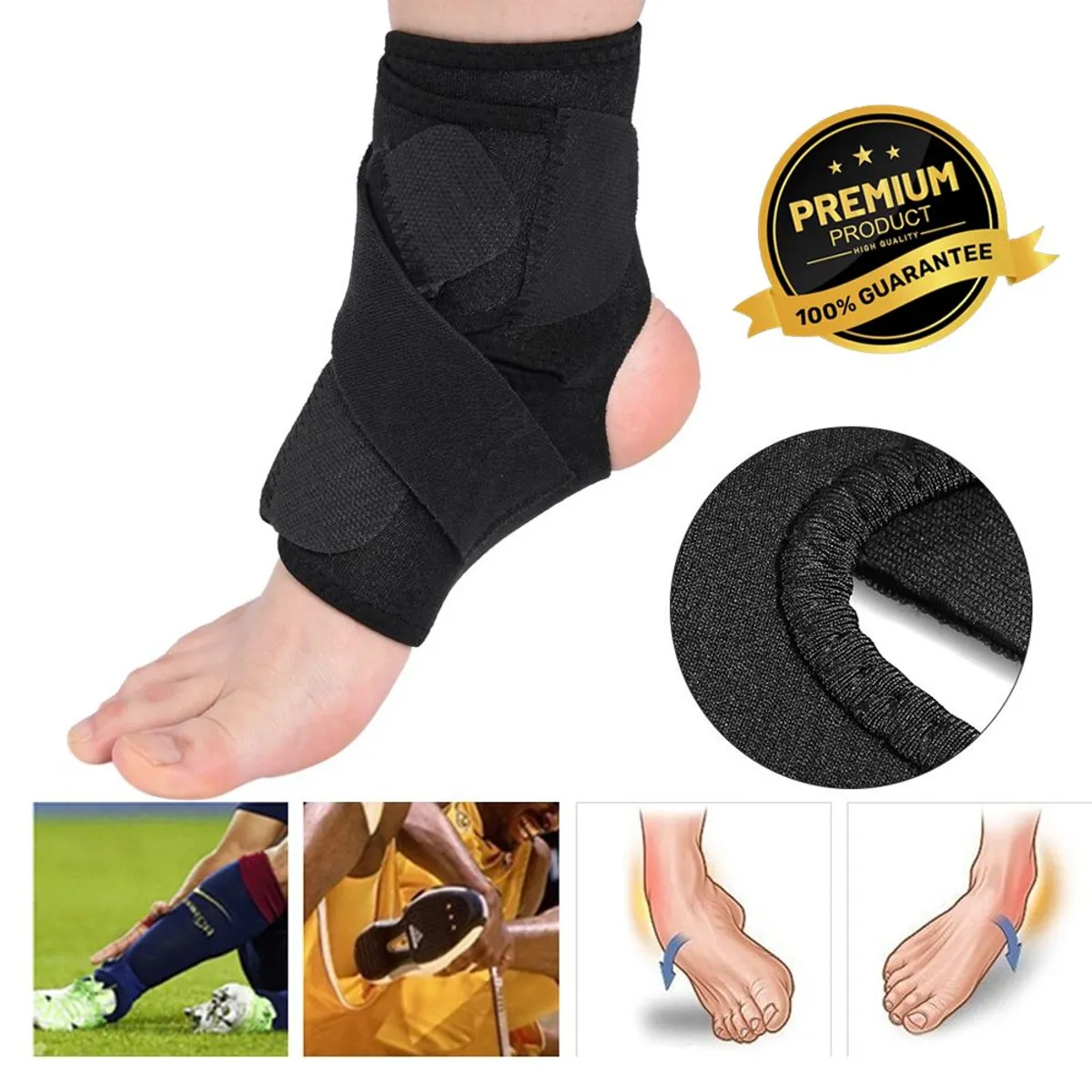 HOLGU - Tobillera de soporte para lesiones de pies tobillera