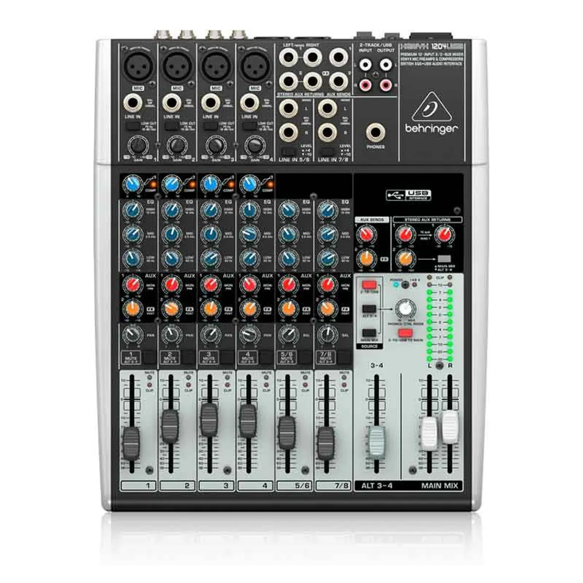BEHRINGER - Mezclador Analoga Profesional Behringer Xenyx 1204USB