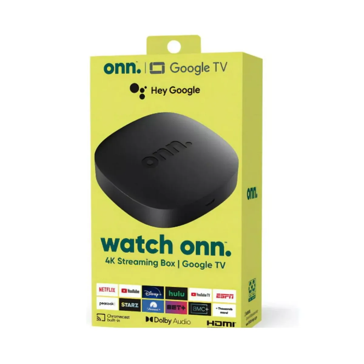 ONN - Watch ONN Google TV 4k Android UHD control de voz Asistente de Google