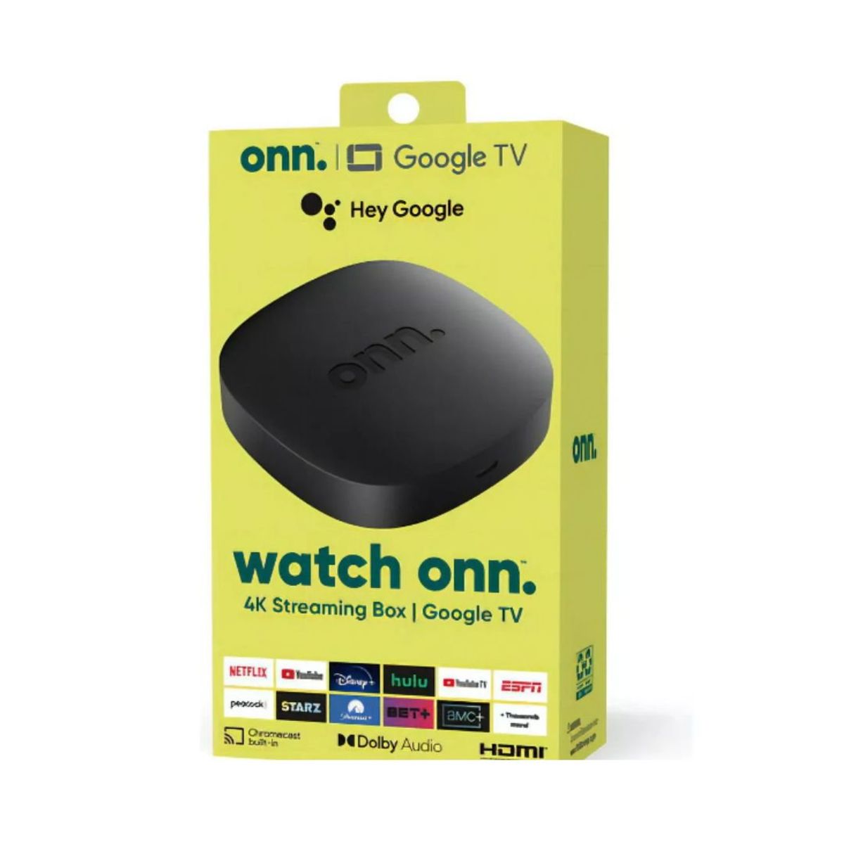 ONN - Watch ONN Google TV 4k Android UHD control de voz Asistente de Google