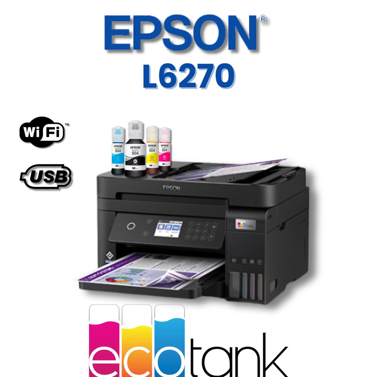 EPSON - IMPRESORA MULTIFUNCIONAL EPSON ECOTANK L6270
