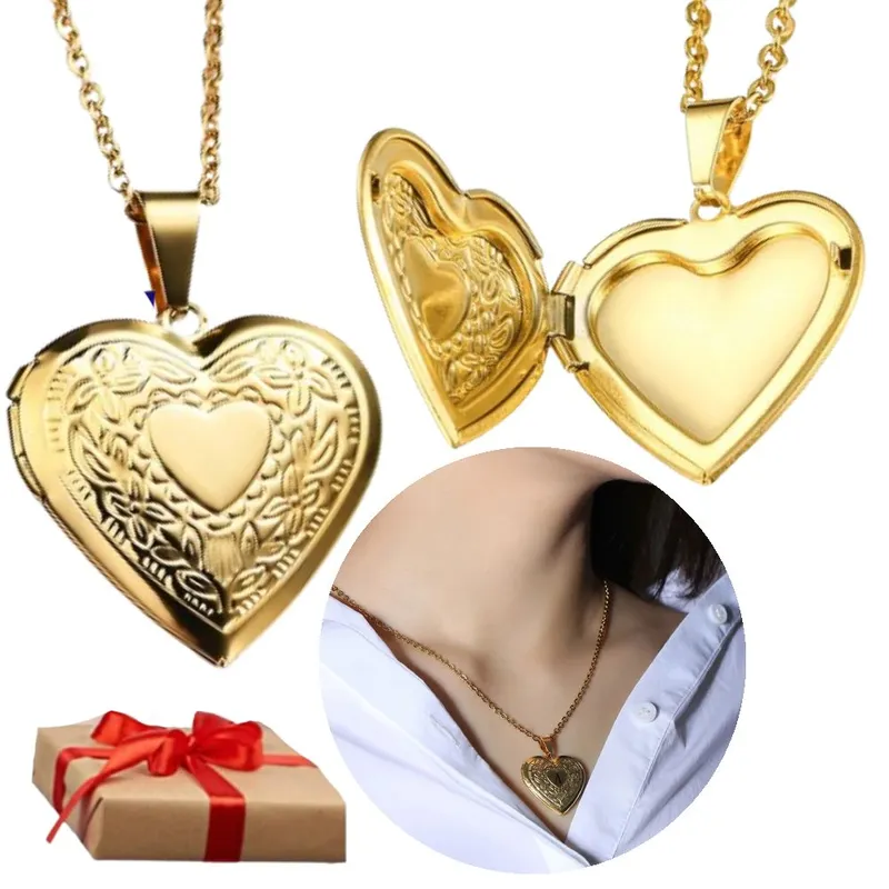 NO LOGO - Collar Relicario Corazon Portafoto