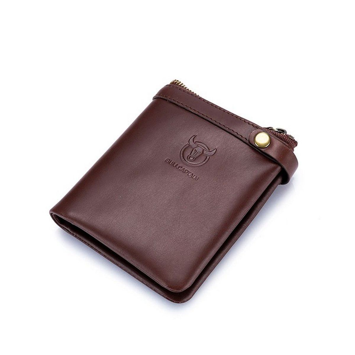 BULLCAPTAIN - BullCaptain - Billetera de Cuero 058-V-CF Café