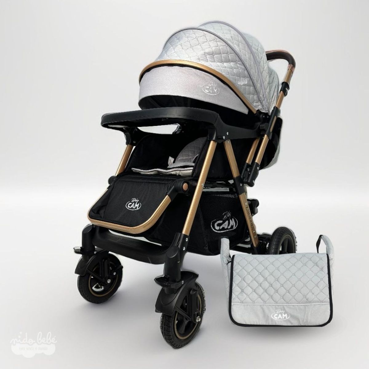 GENERICO - Coche Moises Zaragoza Baby Cam  Plomo