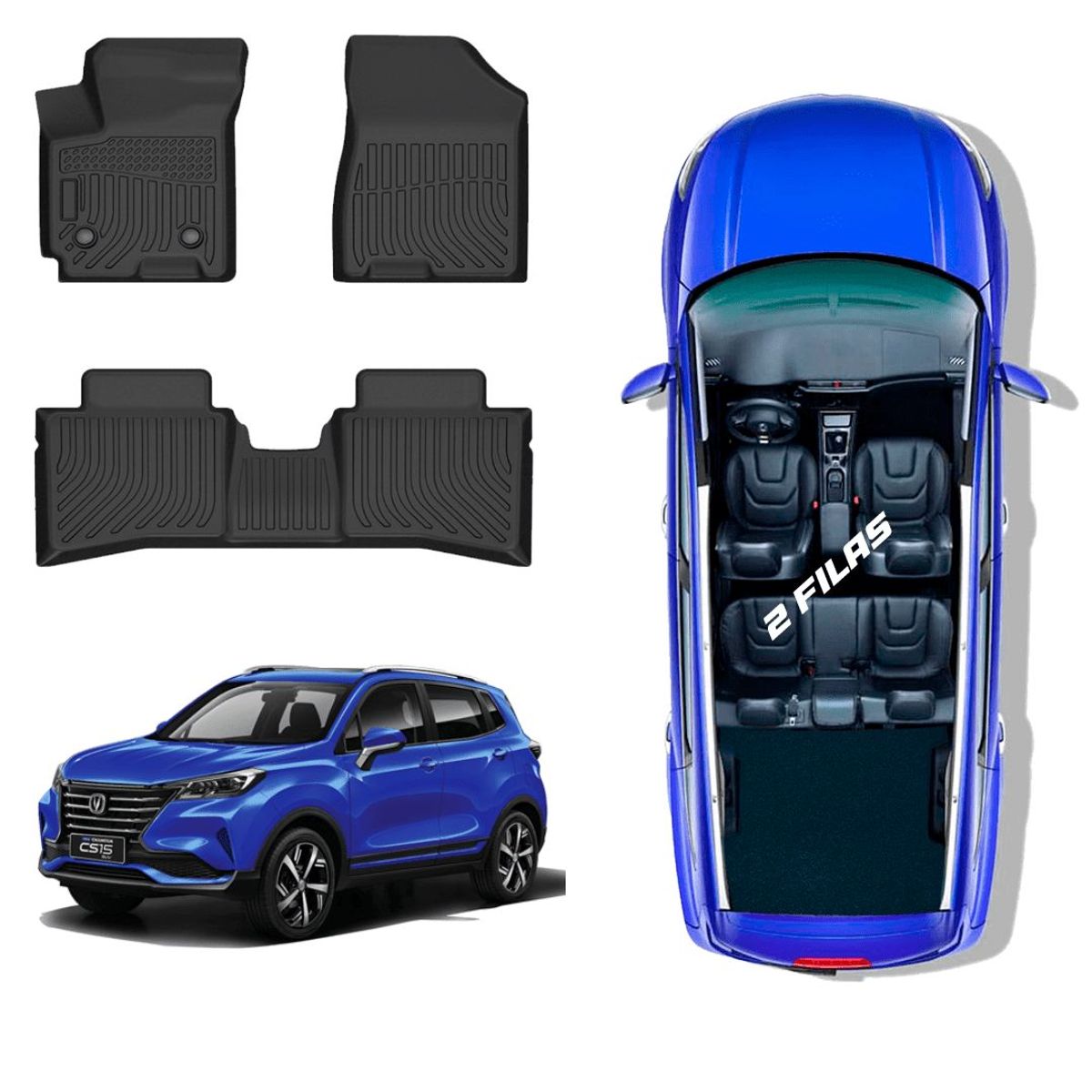 GENERICO - PROTECTOR CUBRE PISO 5D TPE CHANGAN CS15 2016-2023