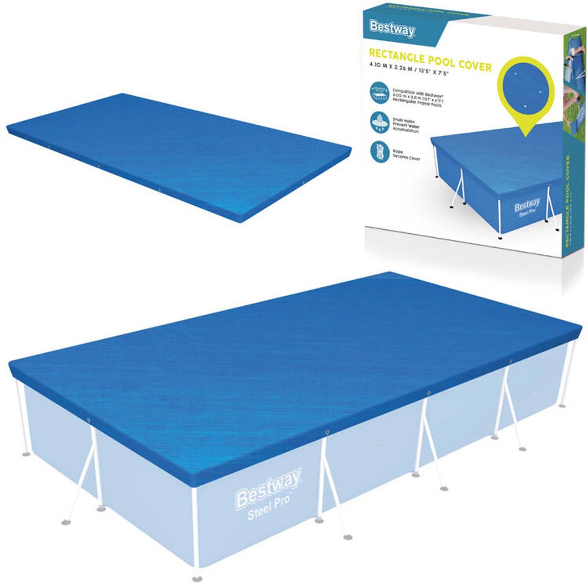 BESTWAY - Bestway - cobertor de piscina rectangular 410x226 cm