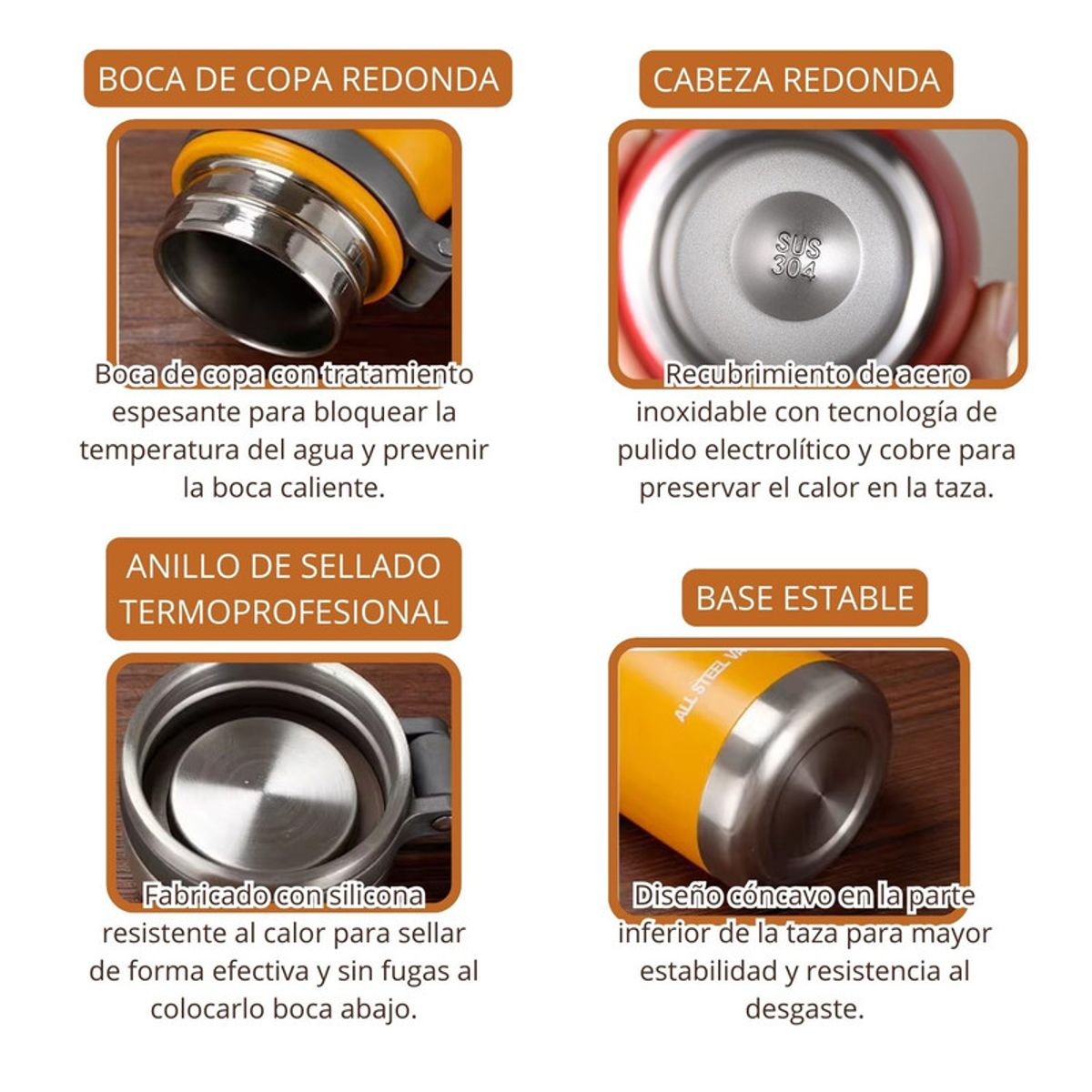 PENTHA - Termo Tomatodo De 800 ML Acero Inoxidable Color Amarillo