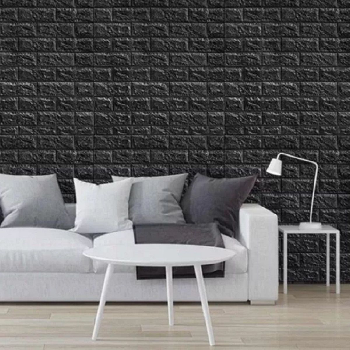 GENERICO - Pack x 10 Pcs Papel Tapiz Autoadhesivo Decoración 3D  Negro