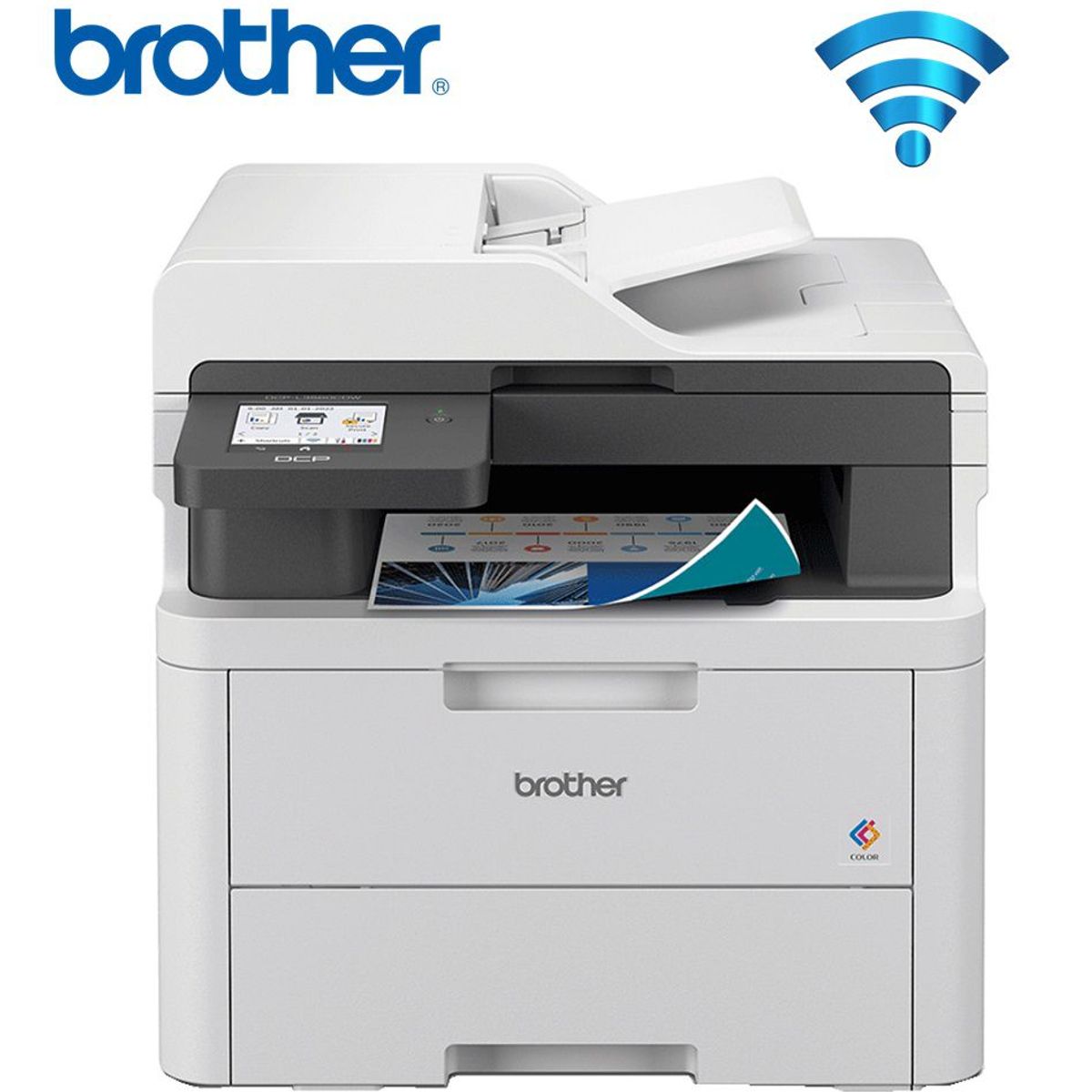 BROTHER - Impresora Brother Láser Color DCP-L3560CDW Multifuncional Wifi