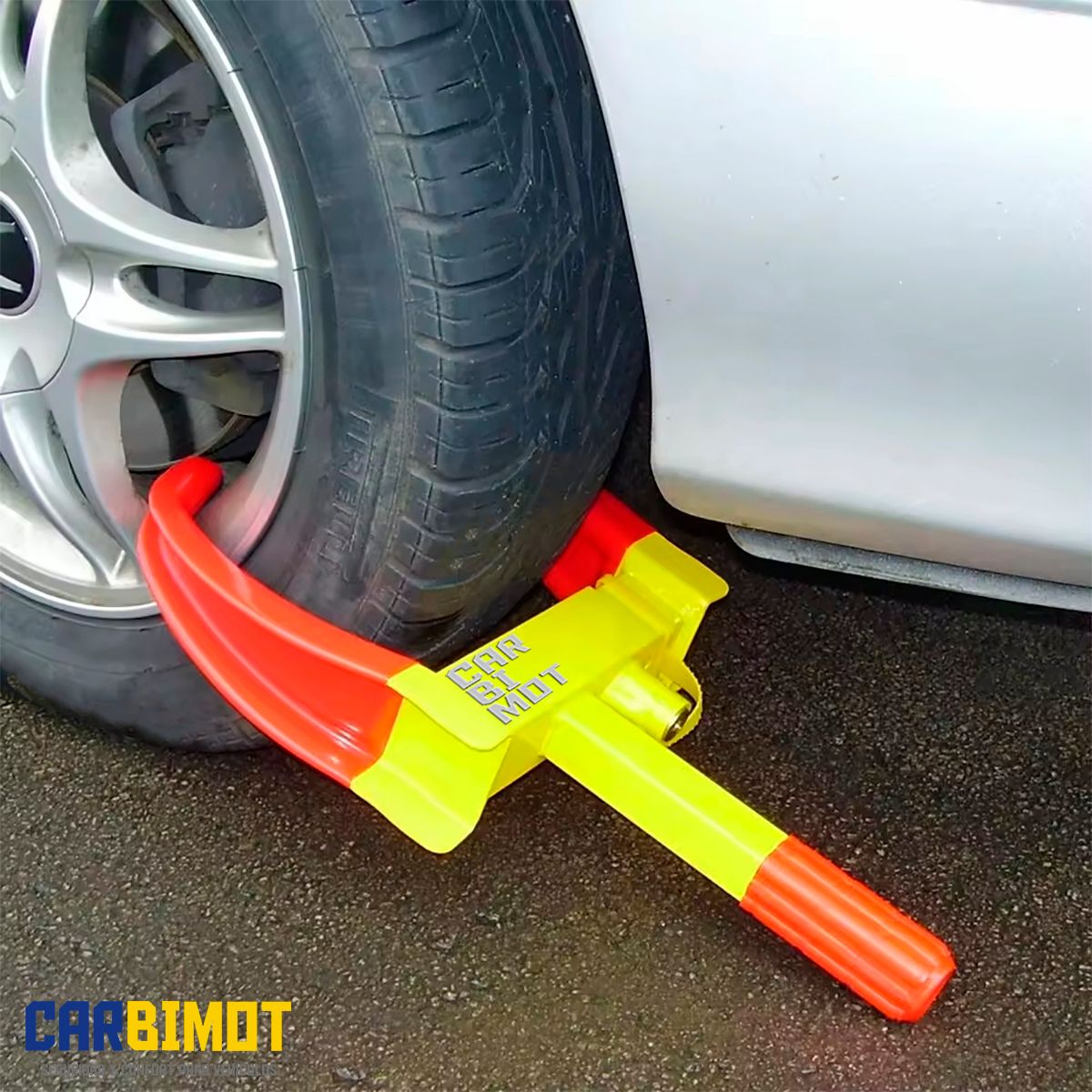 GENERICO - SEGURO BLOQUEO TRABA LLANTA TIMON ANTIRROBO VEHICULOS