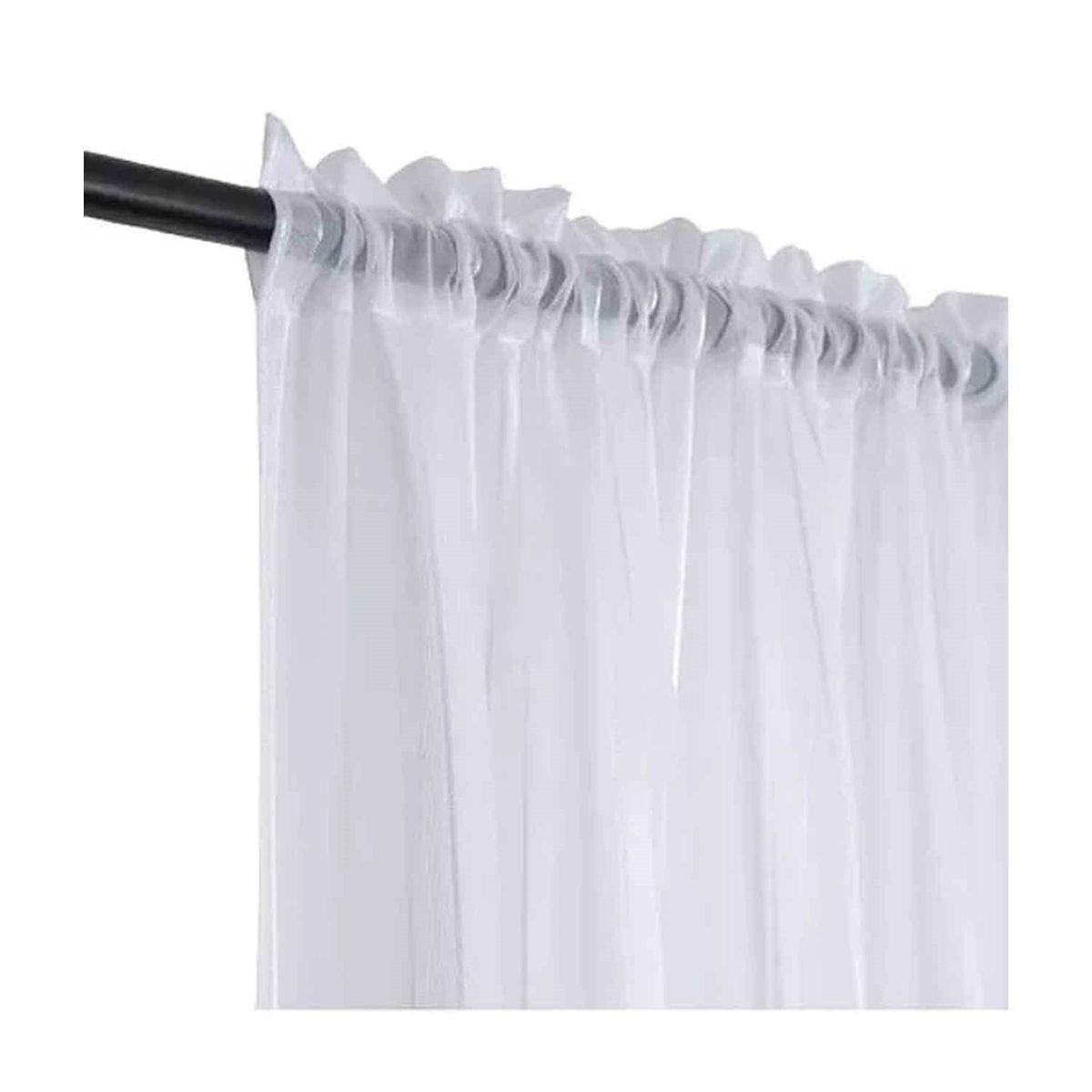 OEM - Cortina de Velo Blanco 140x230cm - Elegancia y Ligereza en tu Hogar - Blanco - 140X220CM