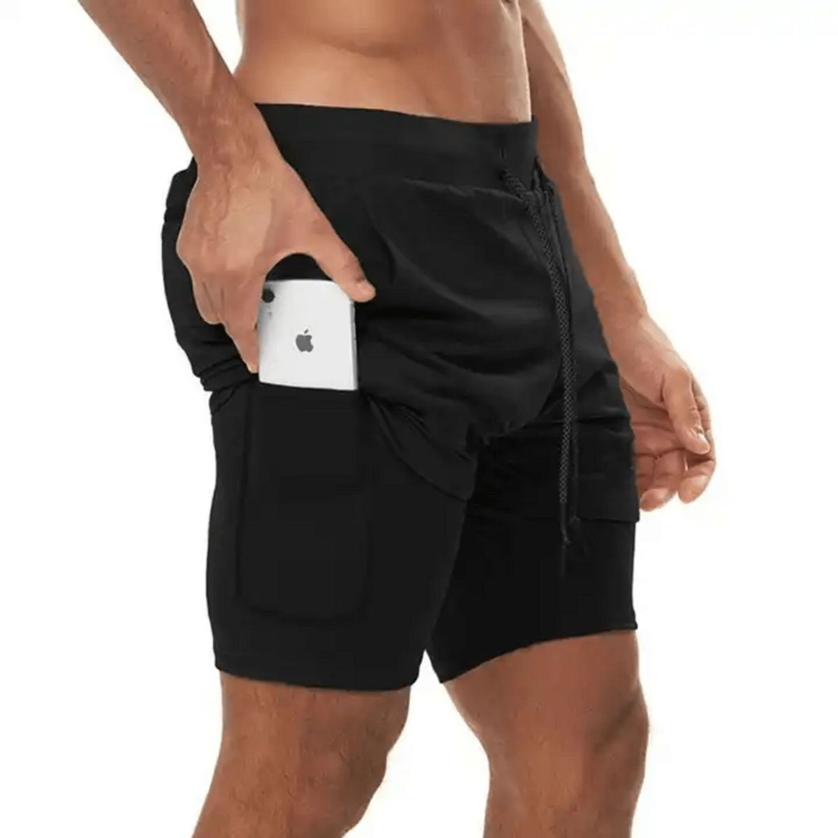 GENERICO - Short Deportivo Licrado Insane Porta Celular y Llavero