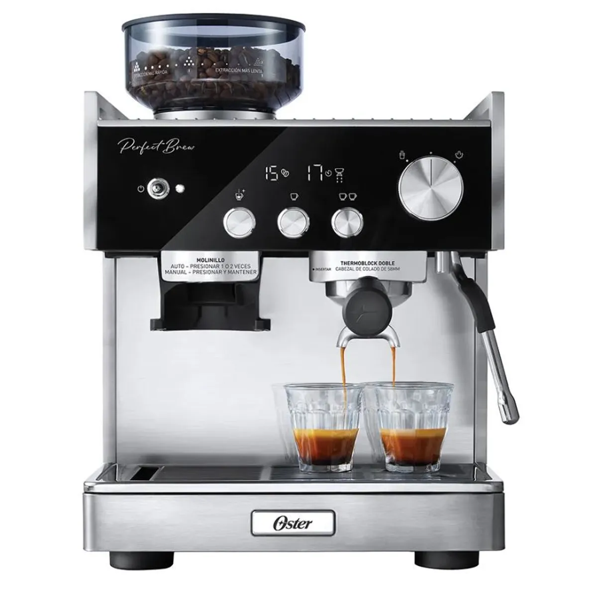 OSTER - Cafetera para Espresso Perfect Brew BVSTEM7400
