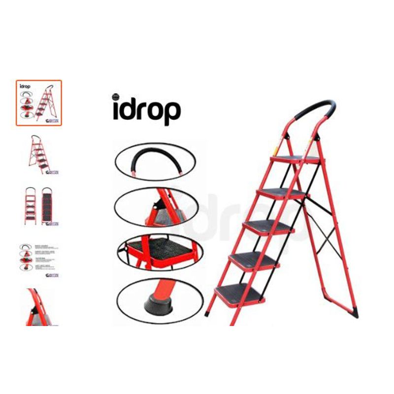 GENERICO - Escalera de tijera tipo ll 5 peldaños y bandeja